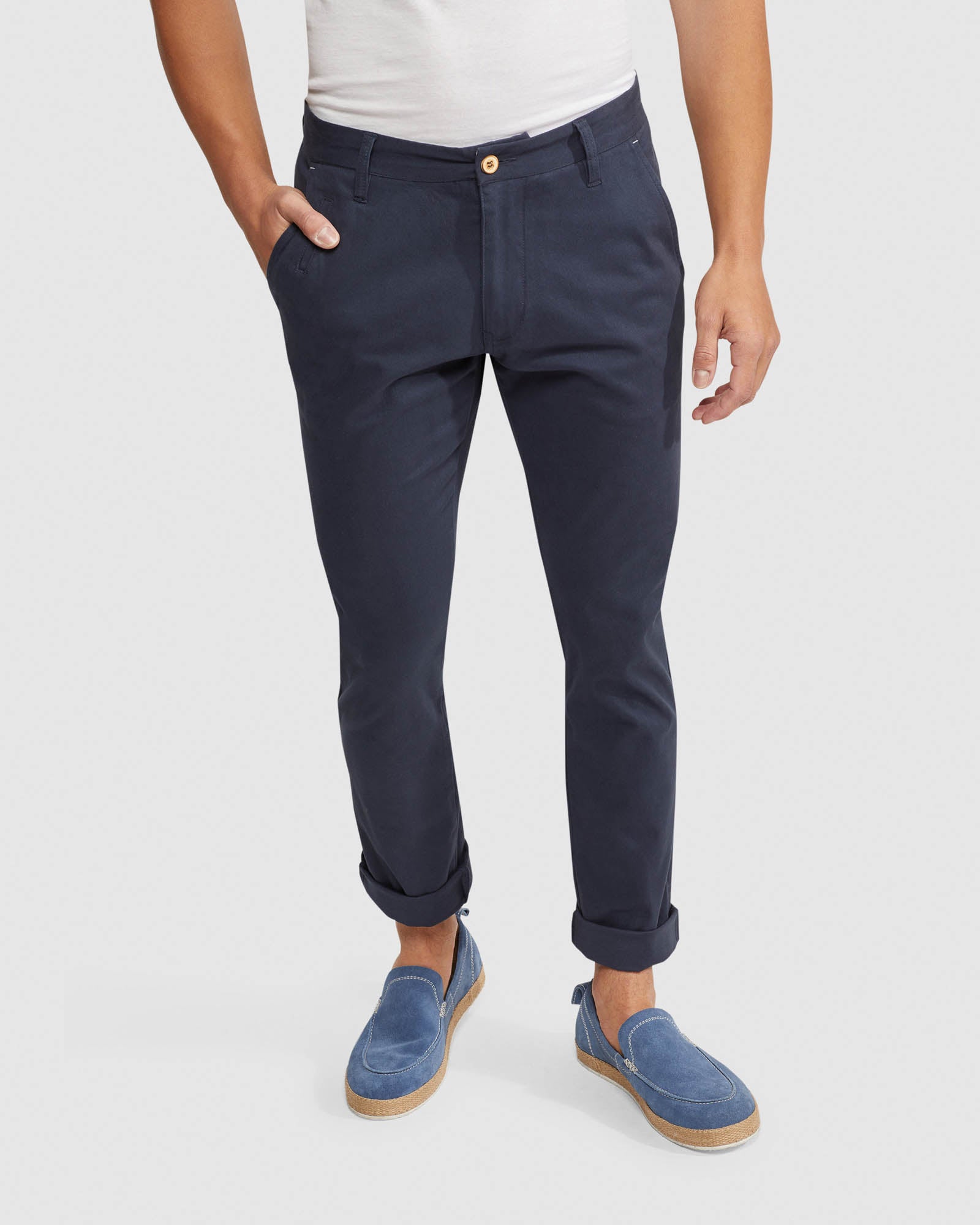 STRETCH SKNNY FIT ORGANIC COTTON CHINOS