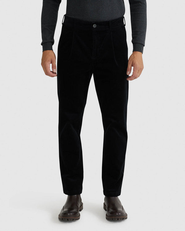 Stratton Navy Stretch Corduroy Chino - Custom Fit Pants