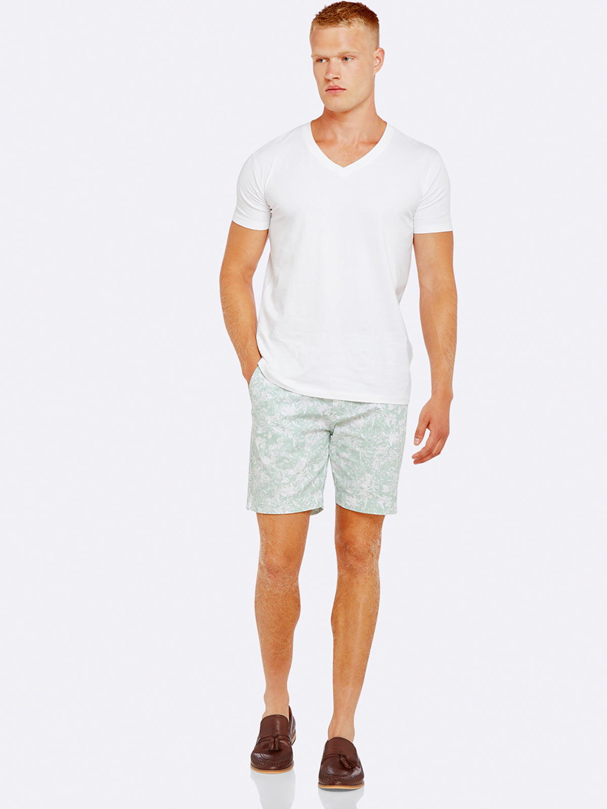 HENRY PRINTED COTTON SHORTS