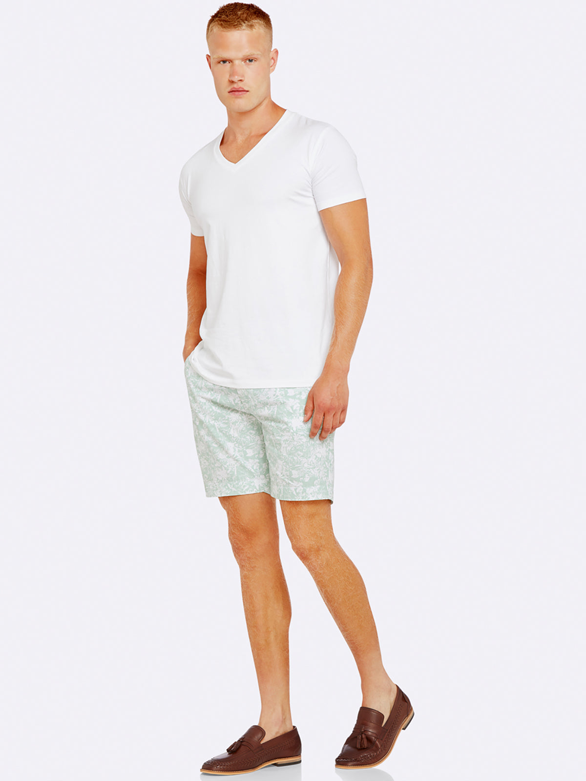 HENRY PRINTED COTTON SHORTS