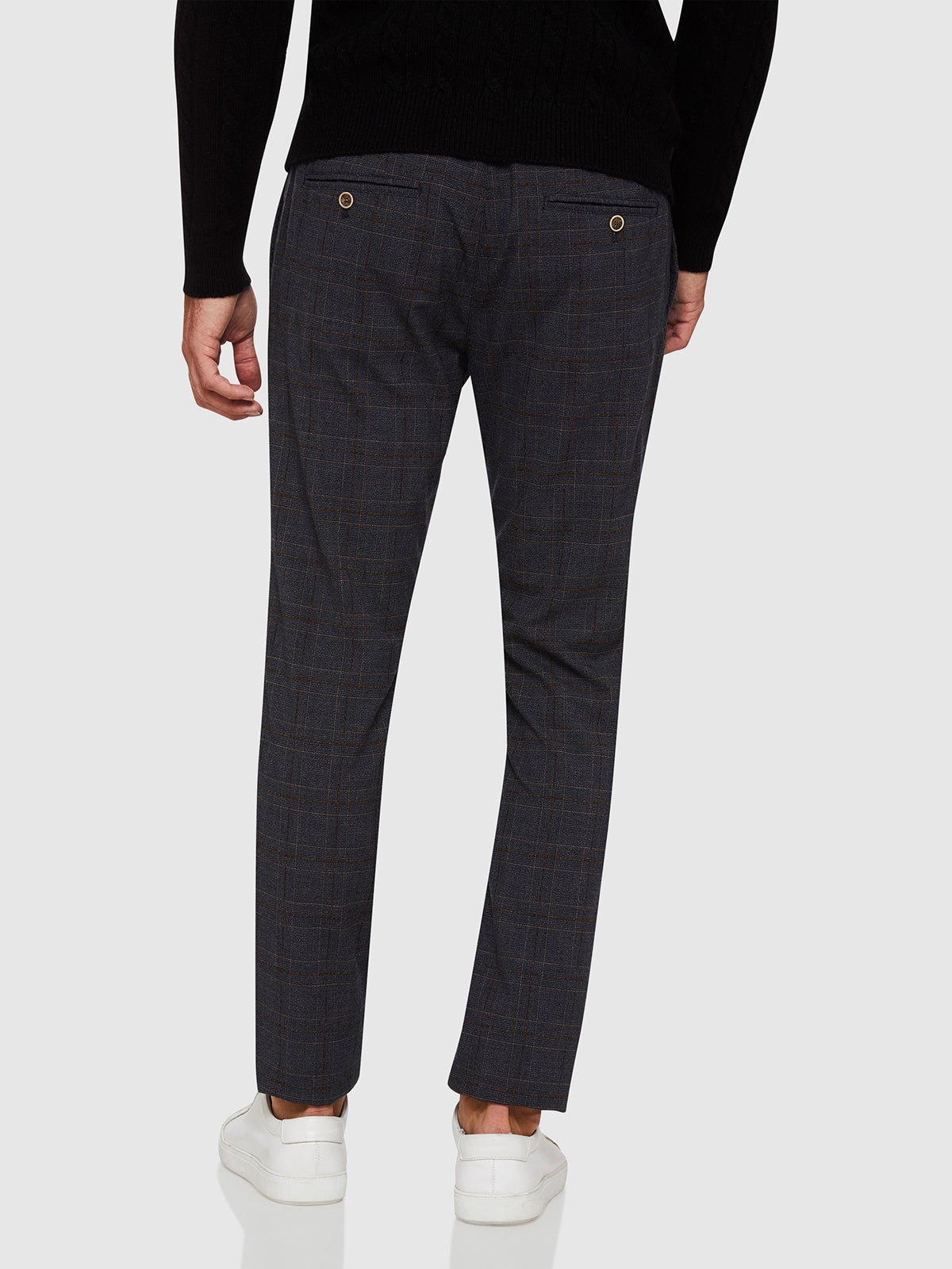 BARNEY CHECKED CROP TROUSERS