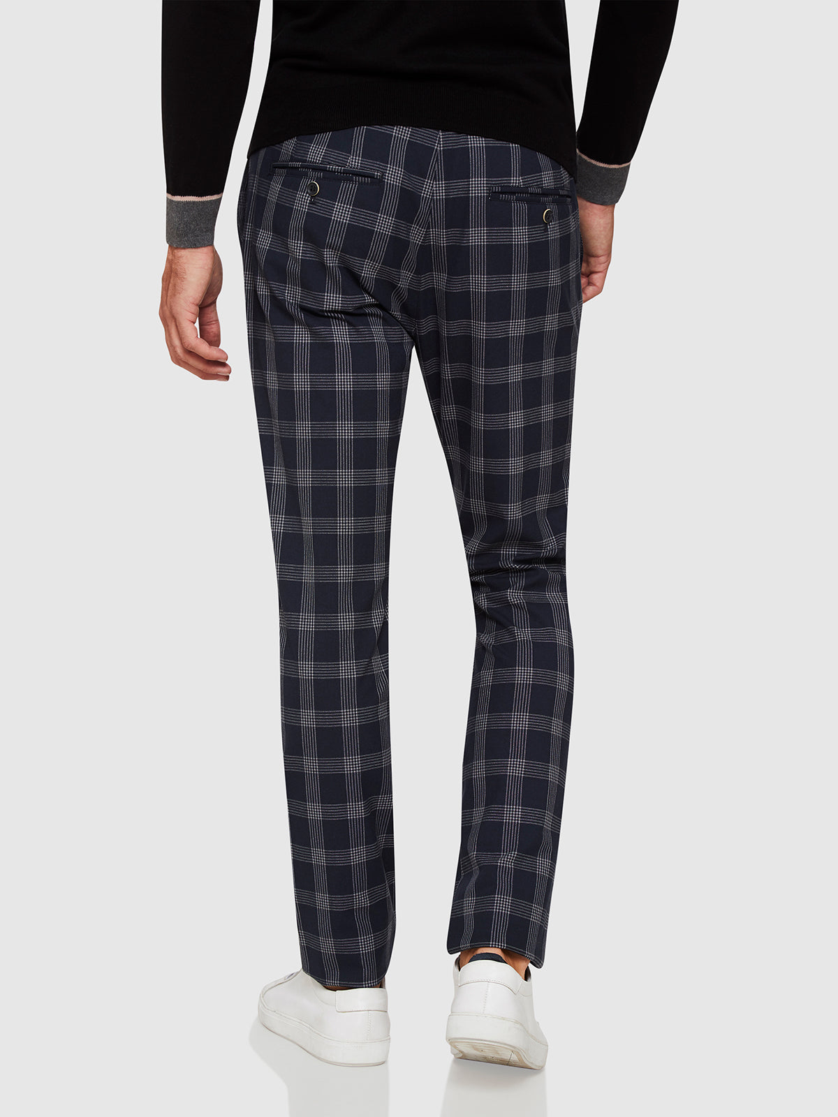 BARNEY CHECKED CROP TROUSERS