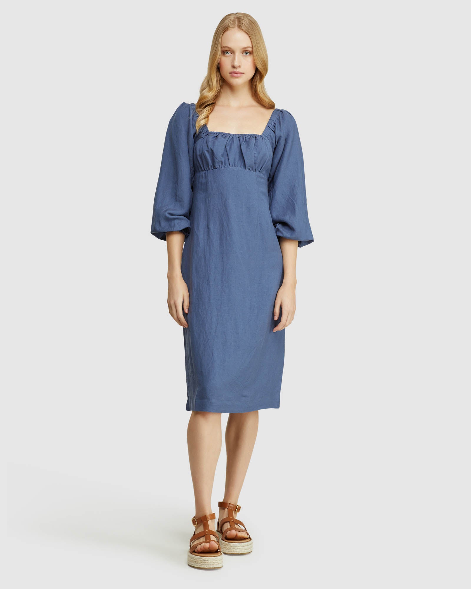 TAMIKA LINEN BLEND DRESS