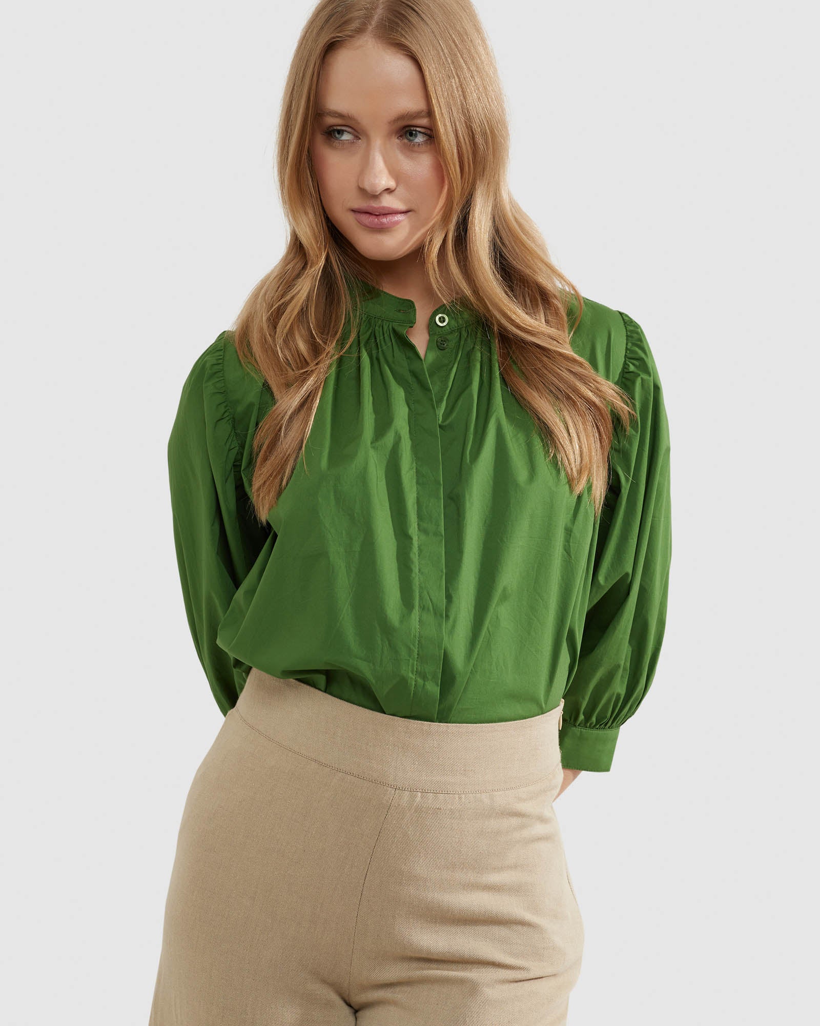 IRIS COTTON POPLIN BLOUSE