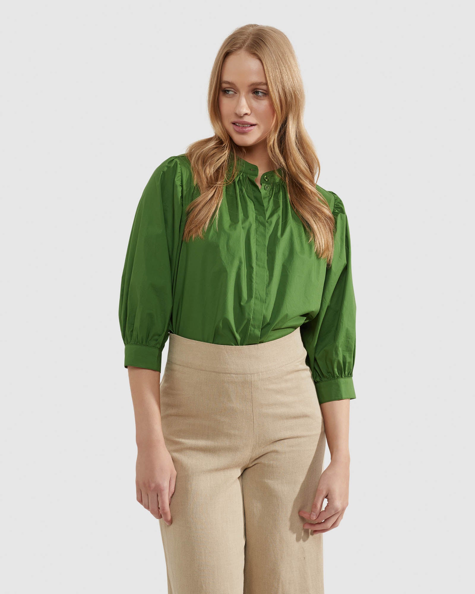 IRIS COTTON POPLIN BLOUSE