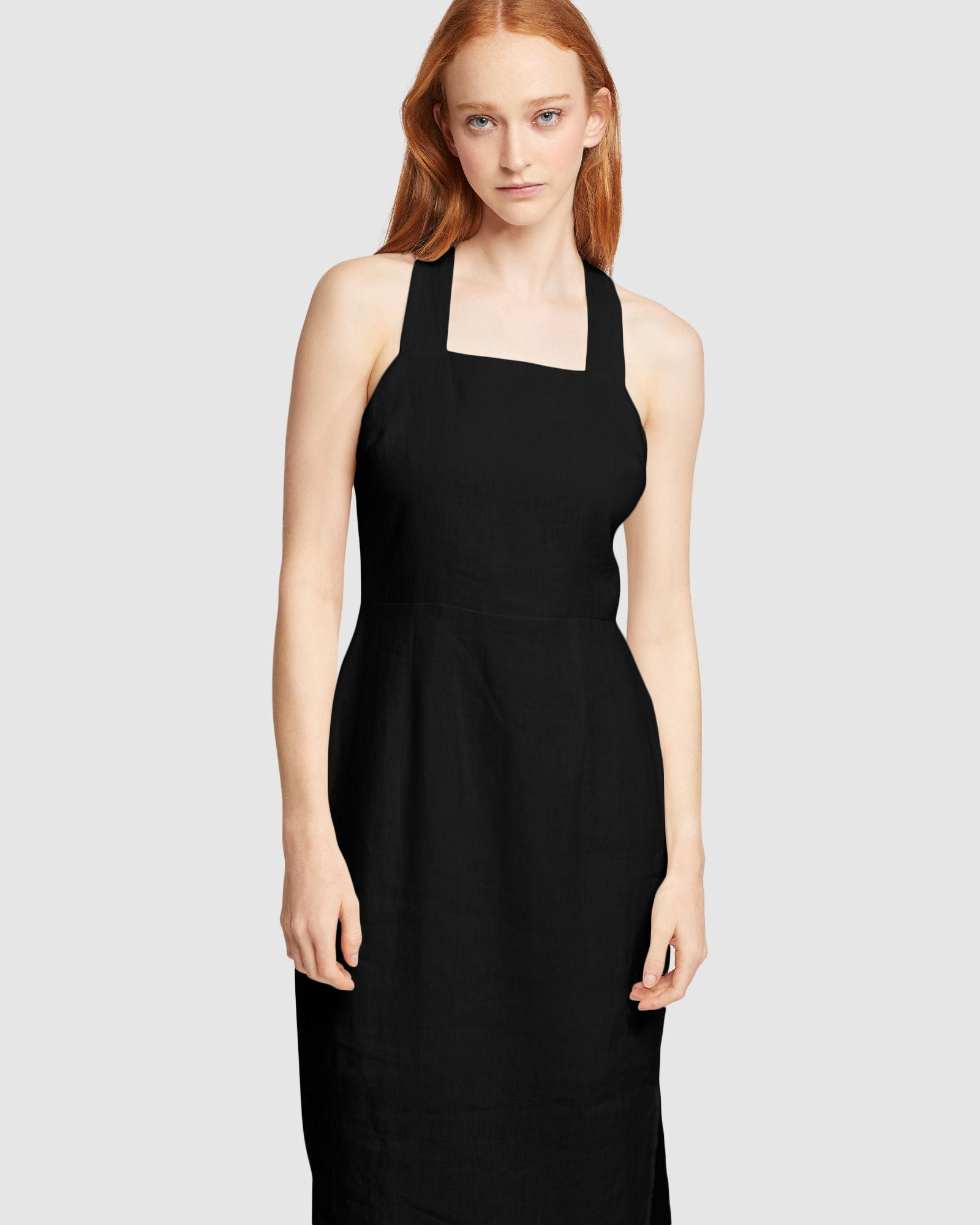 CARRIE LINEN MIDI DRESS