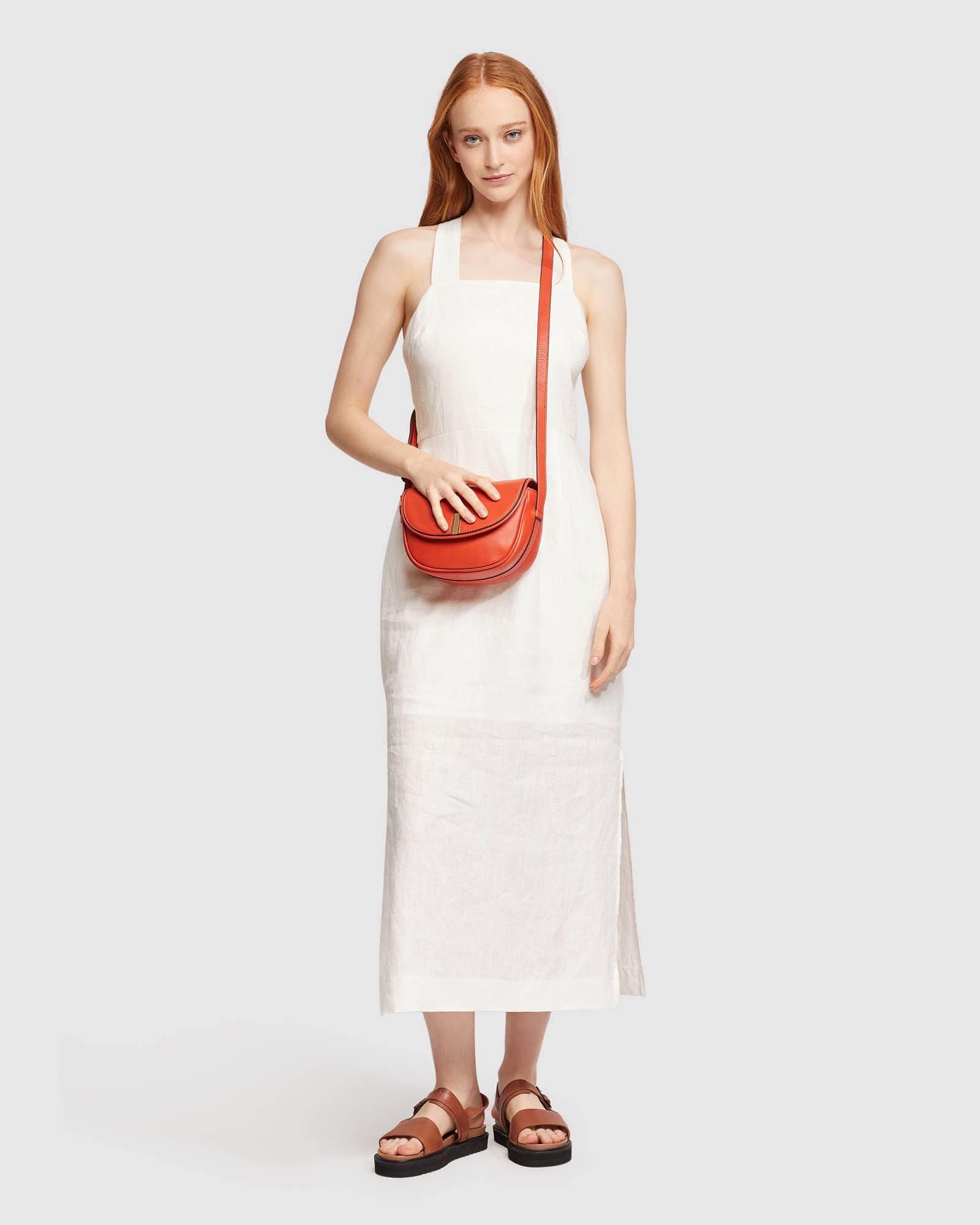 CARRIE LINEN MIDI DRESS