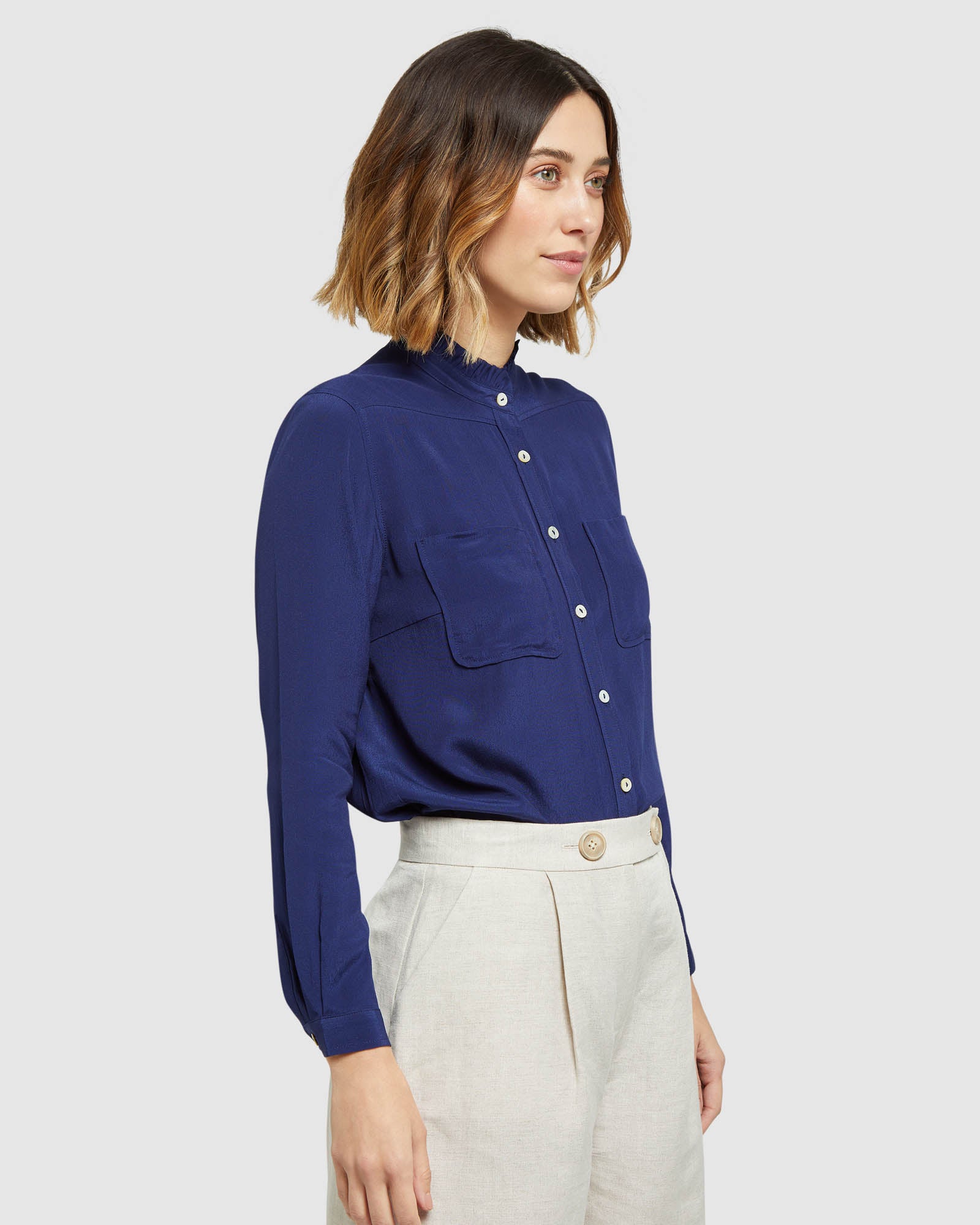 AMBERLY DOUBLE POCKET BLOUSE