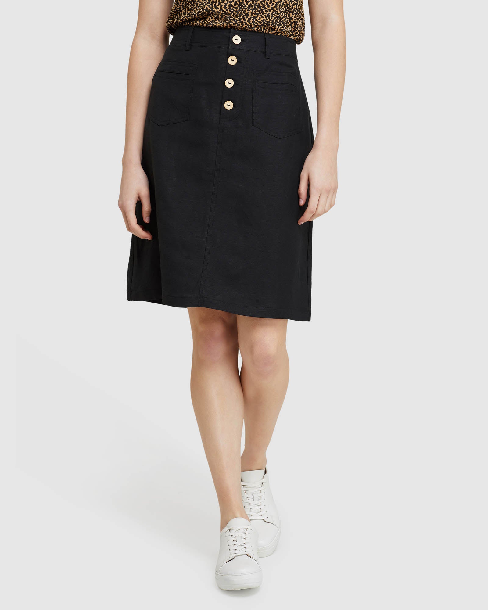 TITO BUTTON FRONT SKIRT