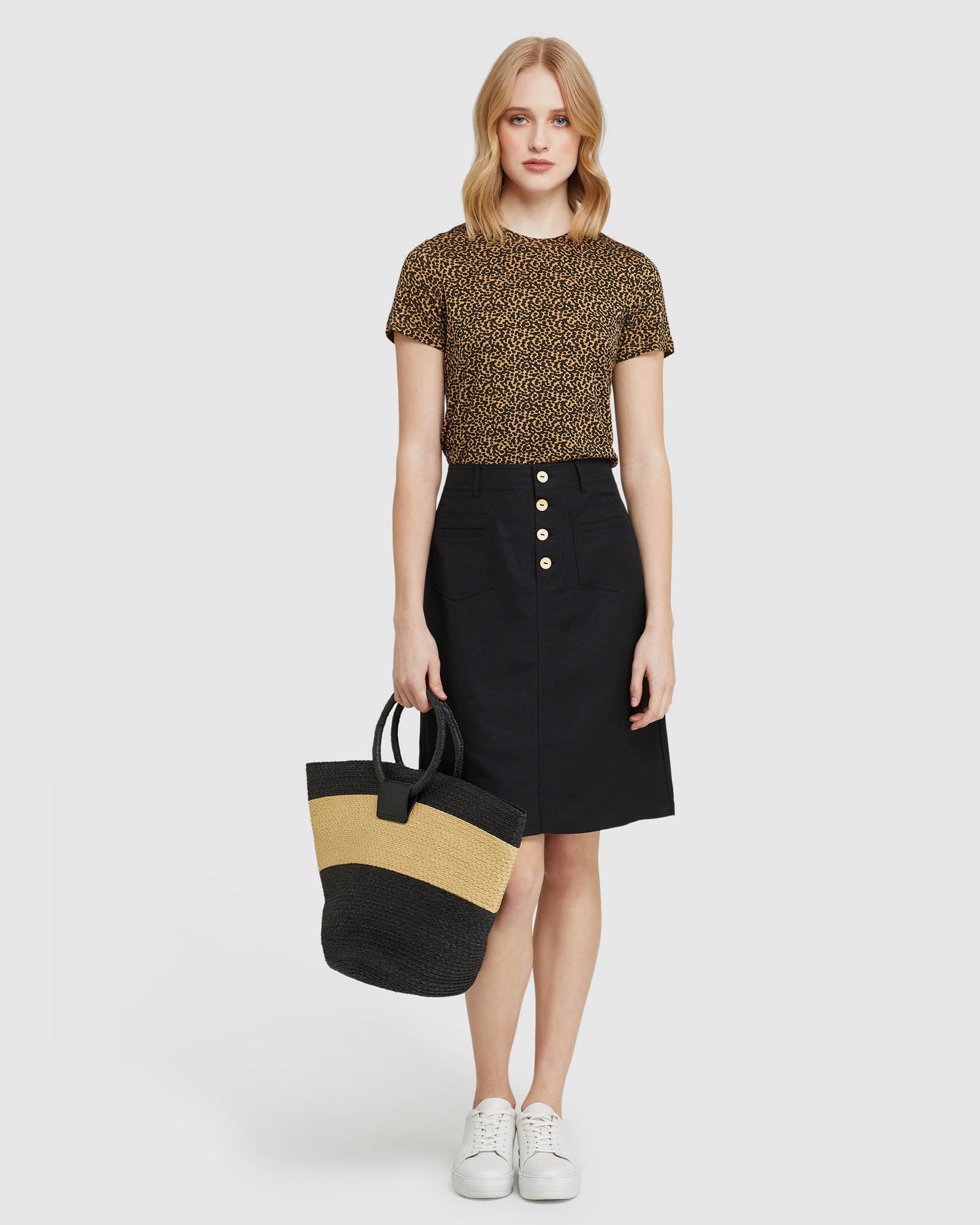 TITO BUTTON FRONT SKIRT