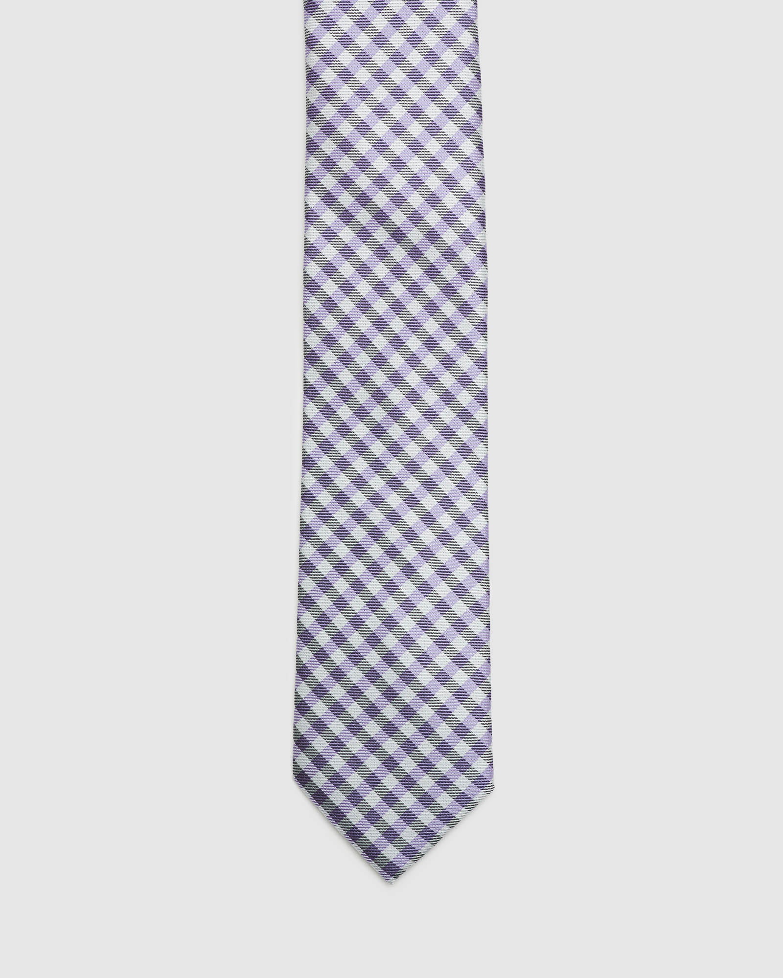 GINGHAM SILK TIE