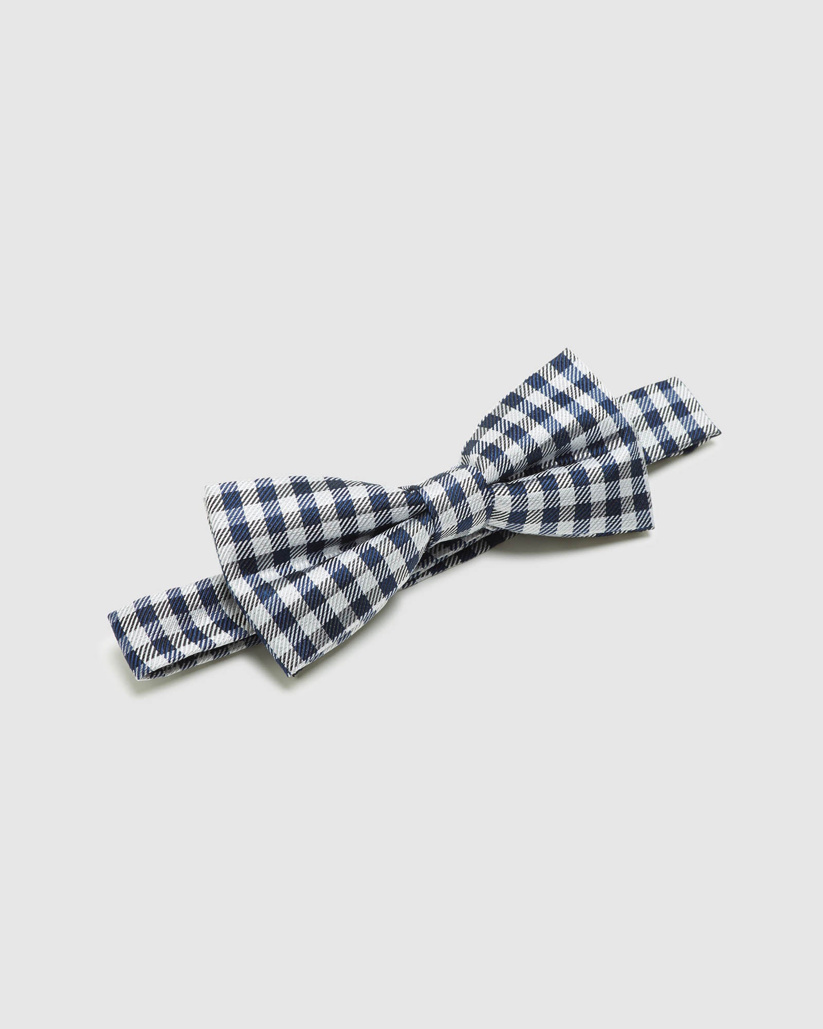 GINGHAM SILK BOW TIE