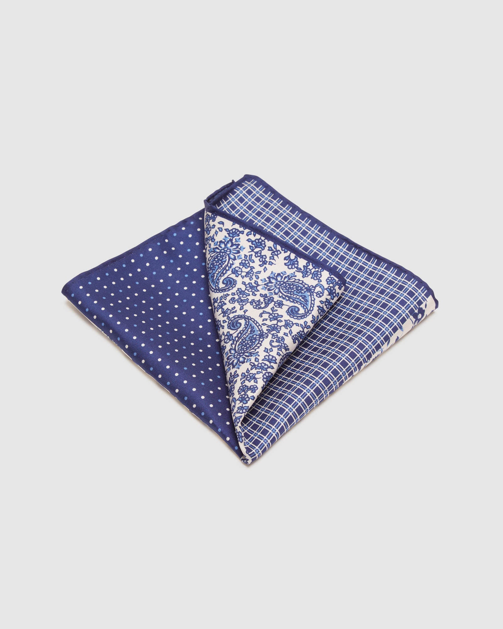 MULTI DESIGN SILK POCKET SQUARE