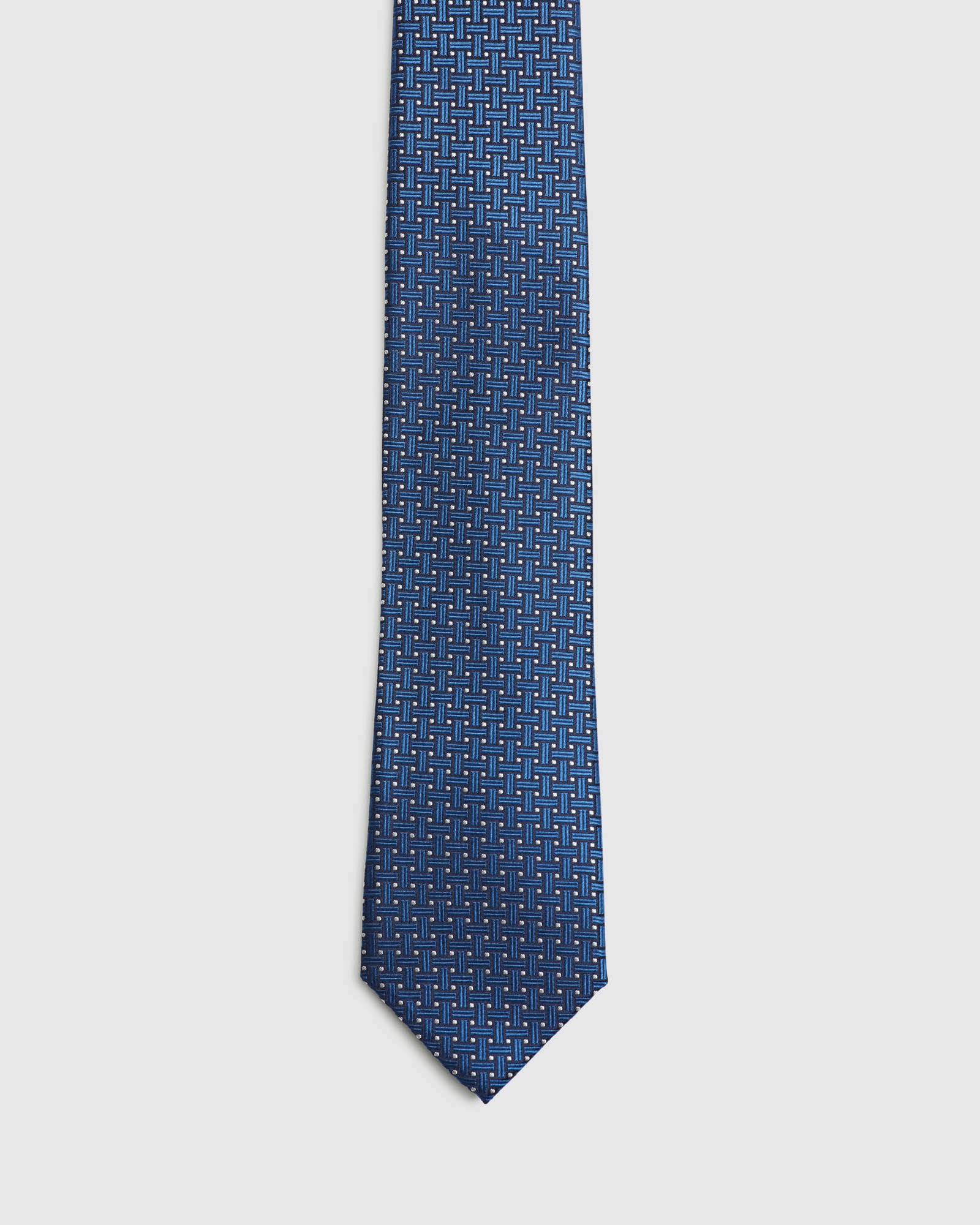 HOPSACK AND DOTS SILK TIE