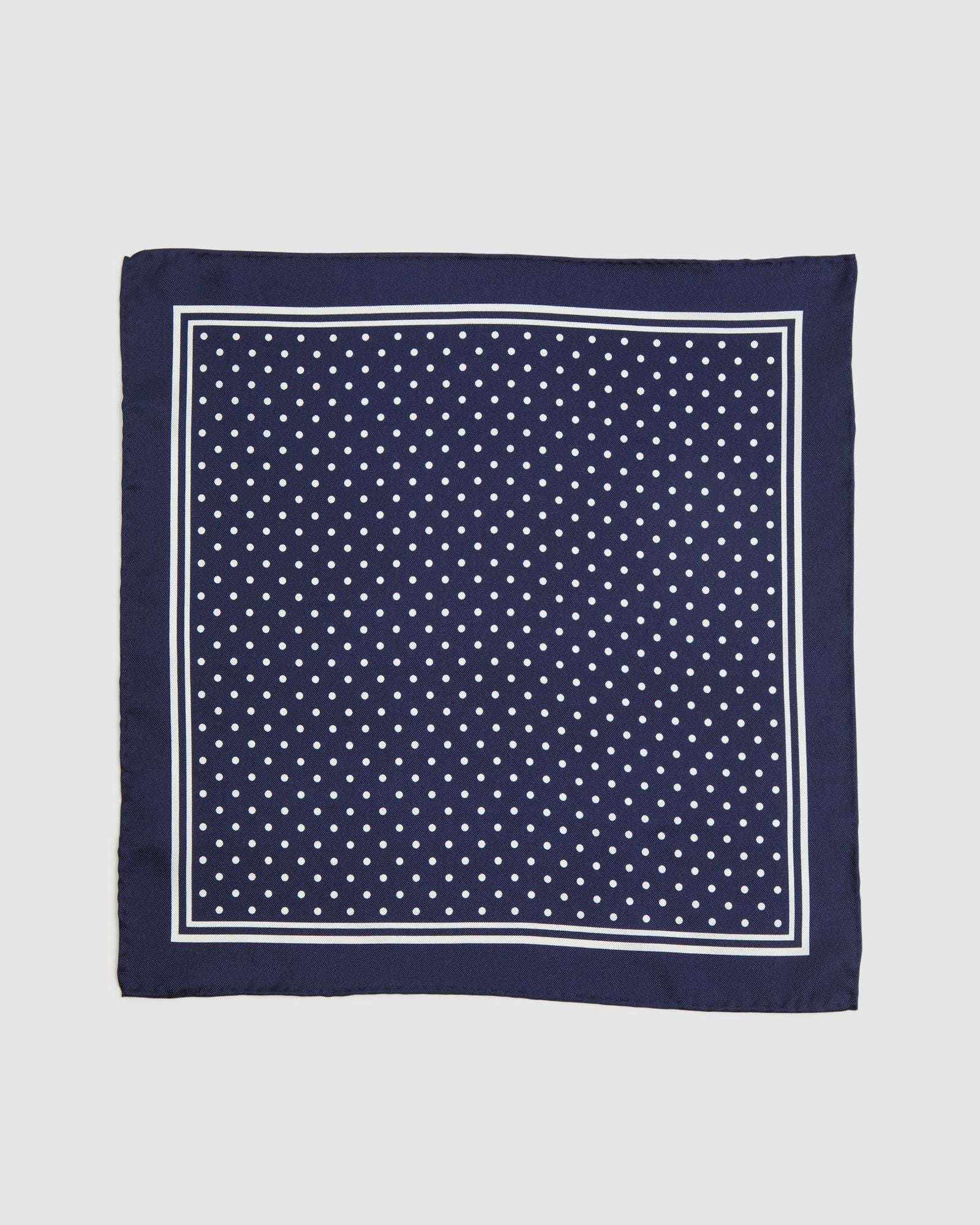 SEERSUCKER DOT SILK POCKET SQUARE