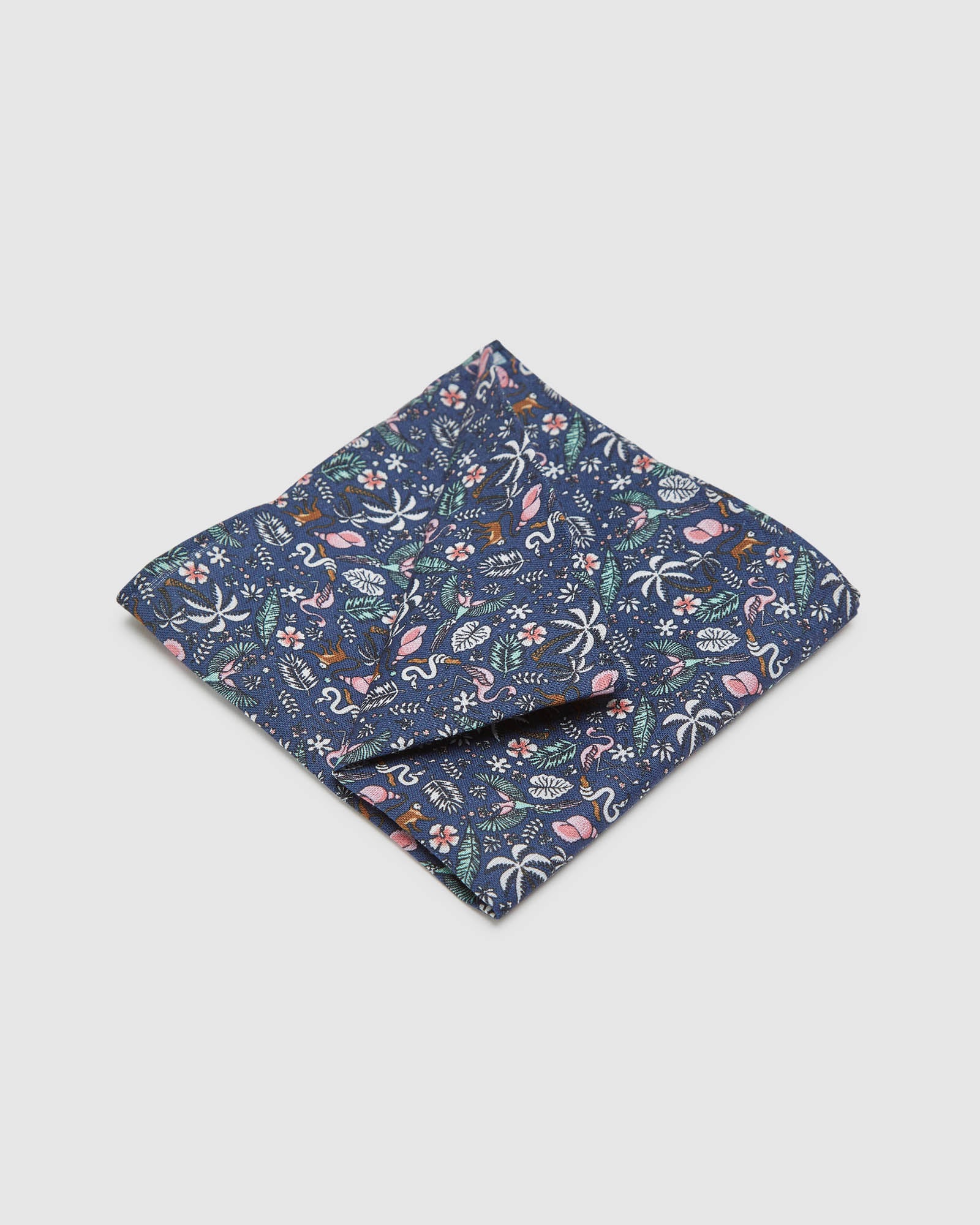 LINEN TROPICAL POCKET SQUARE