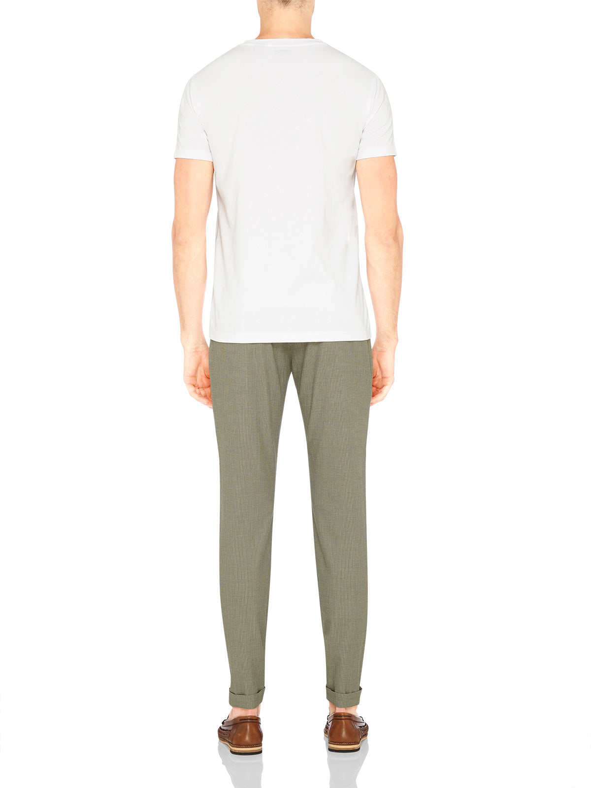 SLIM LEG COTTON TROUSERS