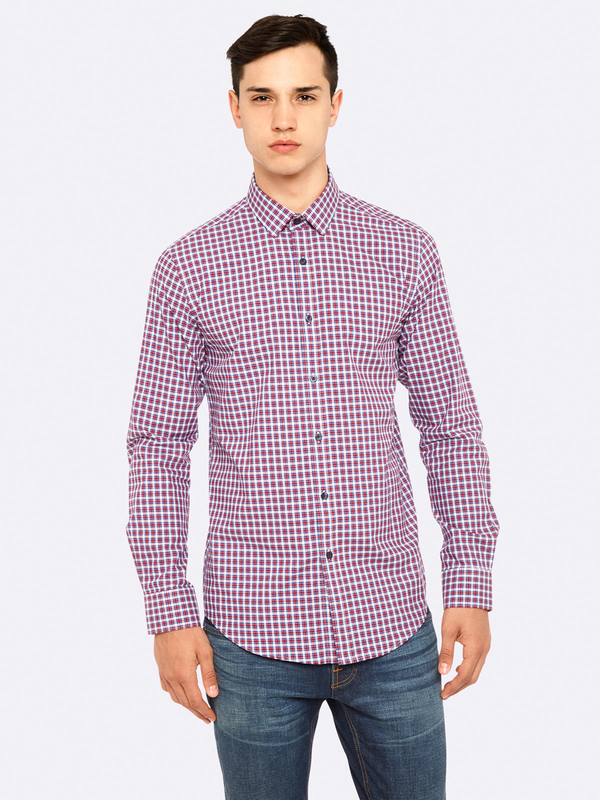 KENTON CHECK SHIRT MULBERRY