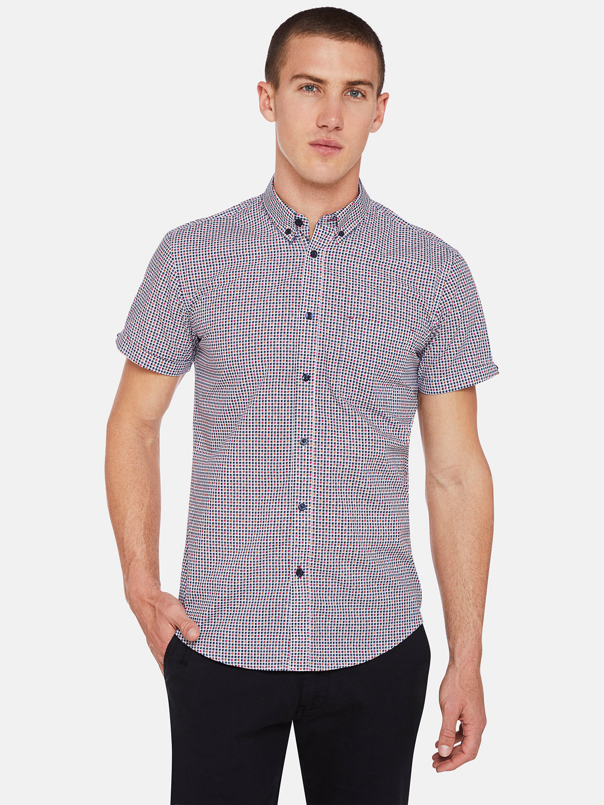 TOTTENHAM SQUARE PRINT SHORT SLEEVE SHIRT