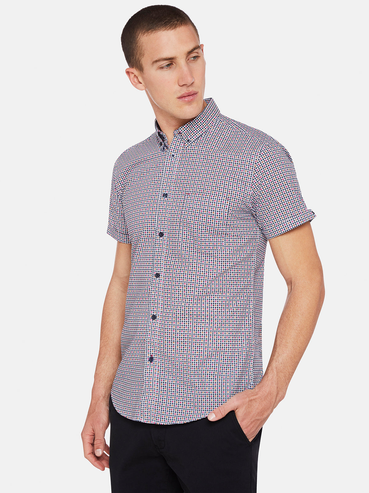 TOTTENHAM SQUARE PRINT SHORT SLEEVE SHIRT