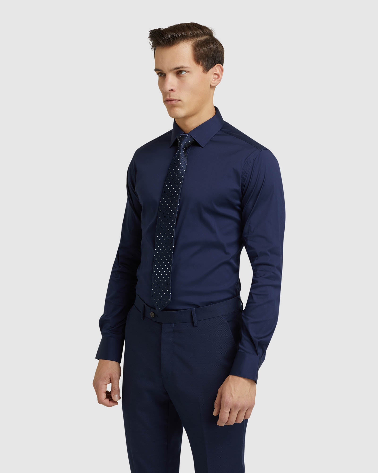 NAVY STRETCH TRAVEL SHIRT