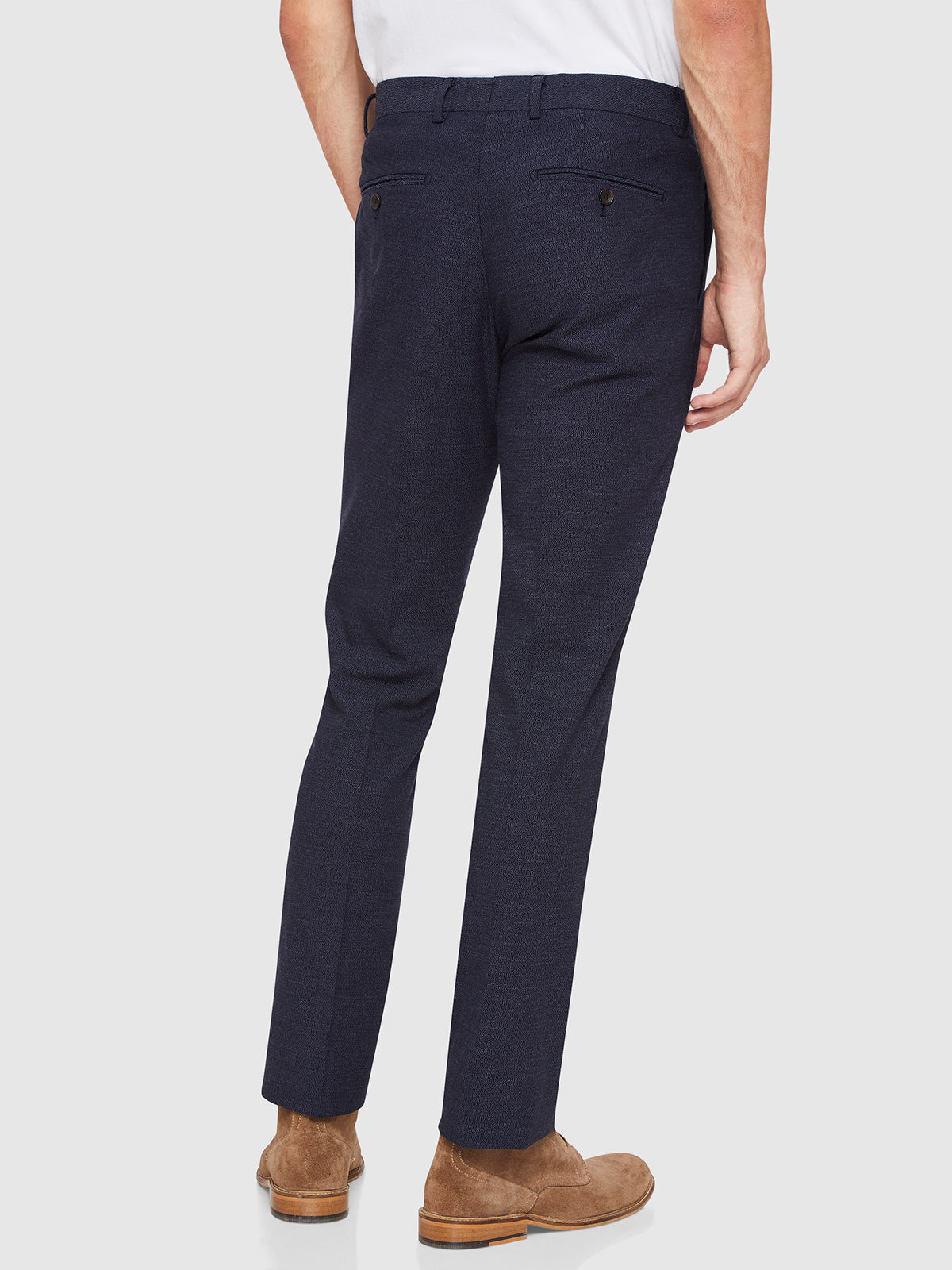 STRETCH TEXTURED TROUSERS