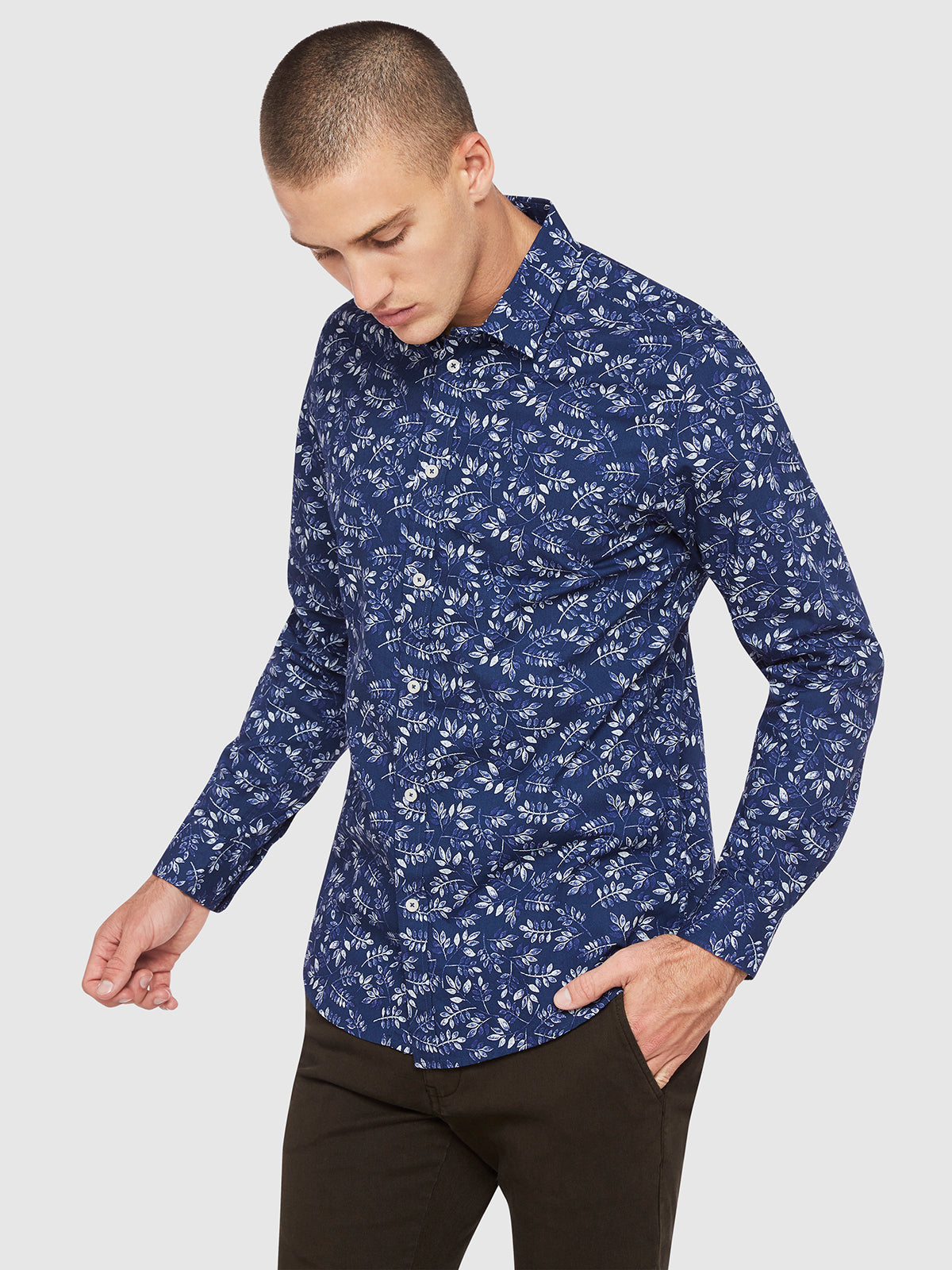 KENTON LEAVES PRINTED SHIRT