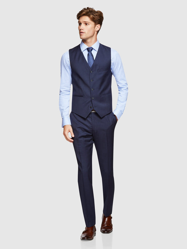 mens blue dress vest