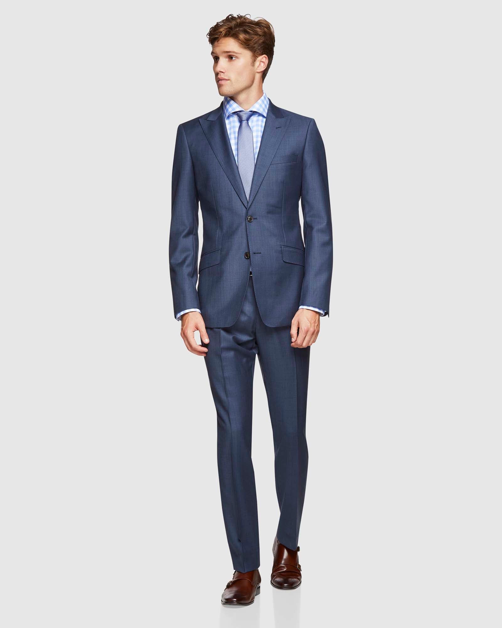 HOPKINS PEAK LAPEL WOOL SUIT JACKET