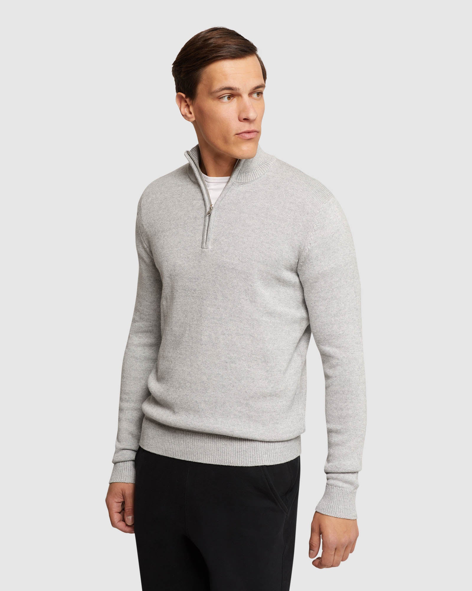 ROBERT ZIP NECK KNIT PULLOVER