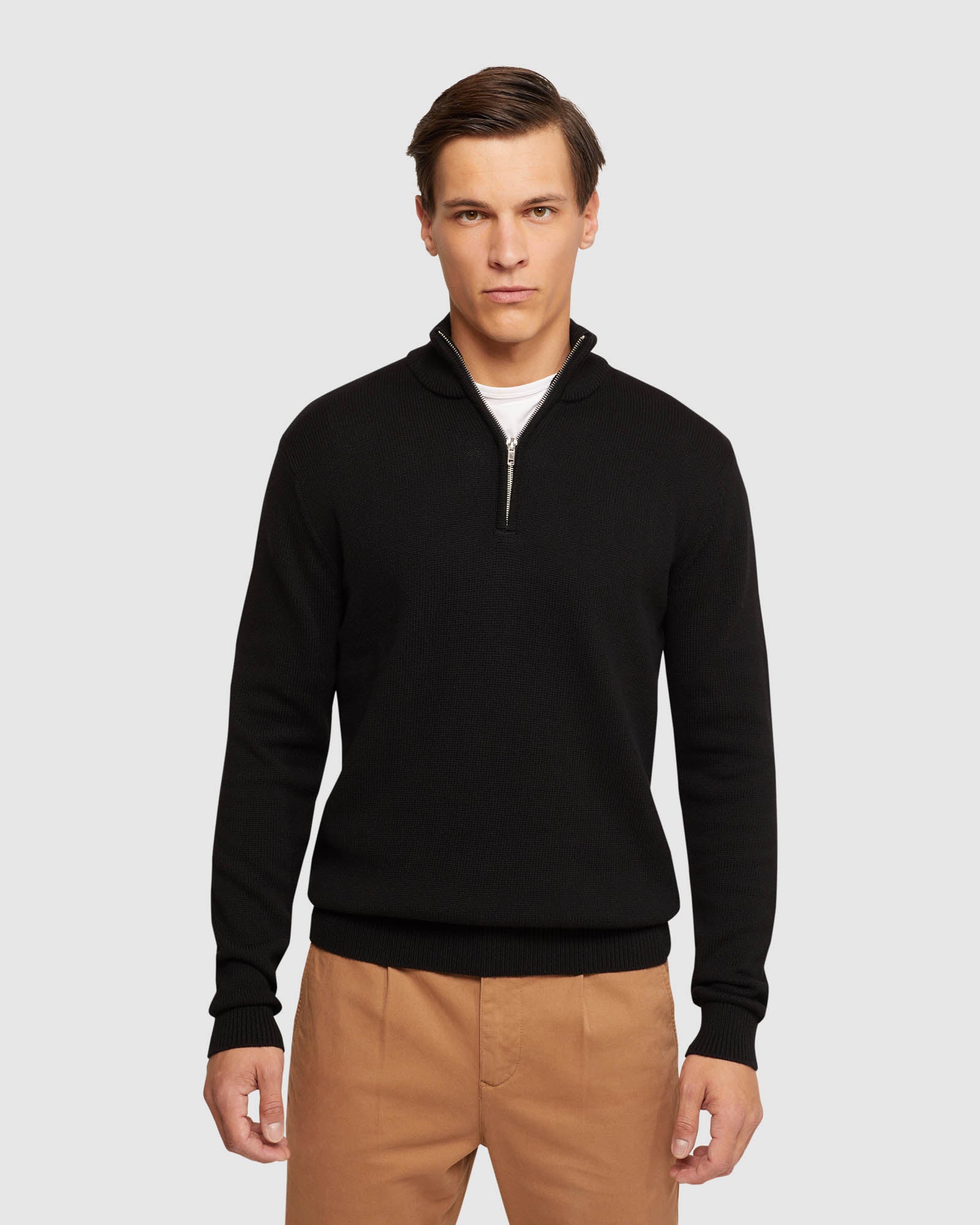 ROBERT ZIP NECK KNIT PULLOVER