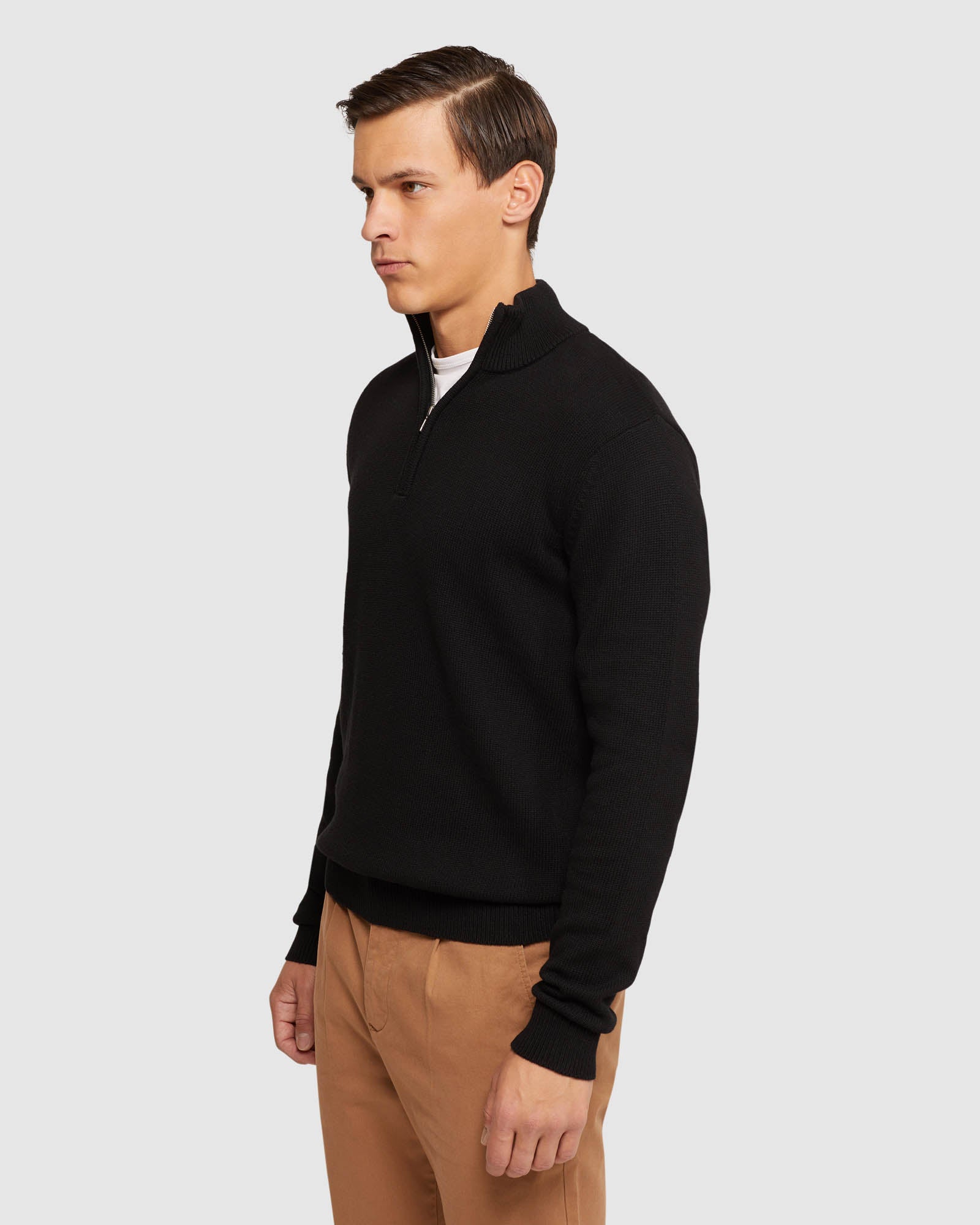 ROBERT ZIP NECK KNIT PULLOVER