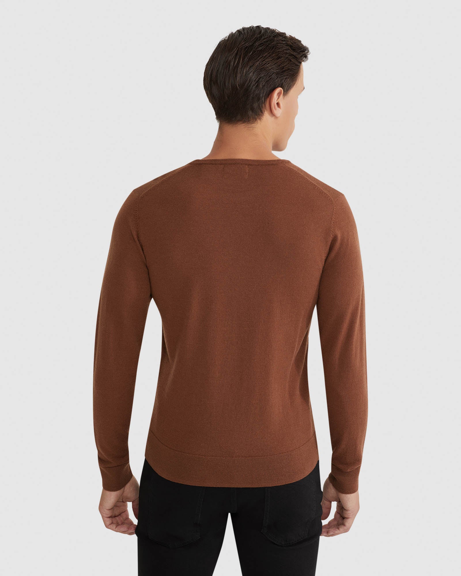 MERINO CREW NECK KNITTED PULLOVER