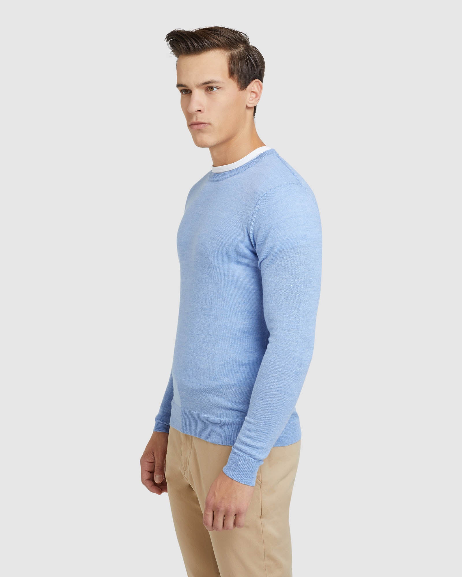 CREW NECK MERINO BLEND PULLOVER