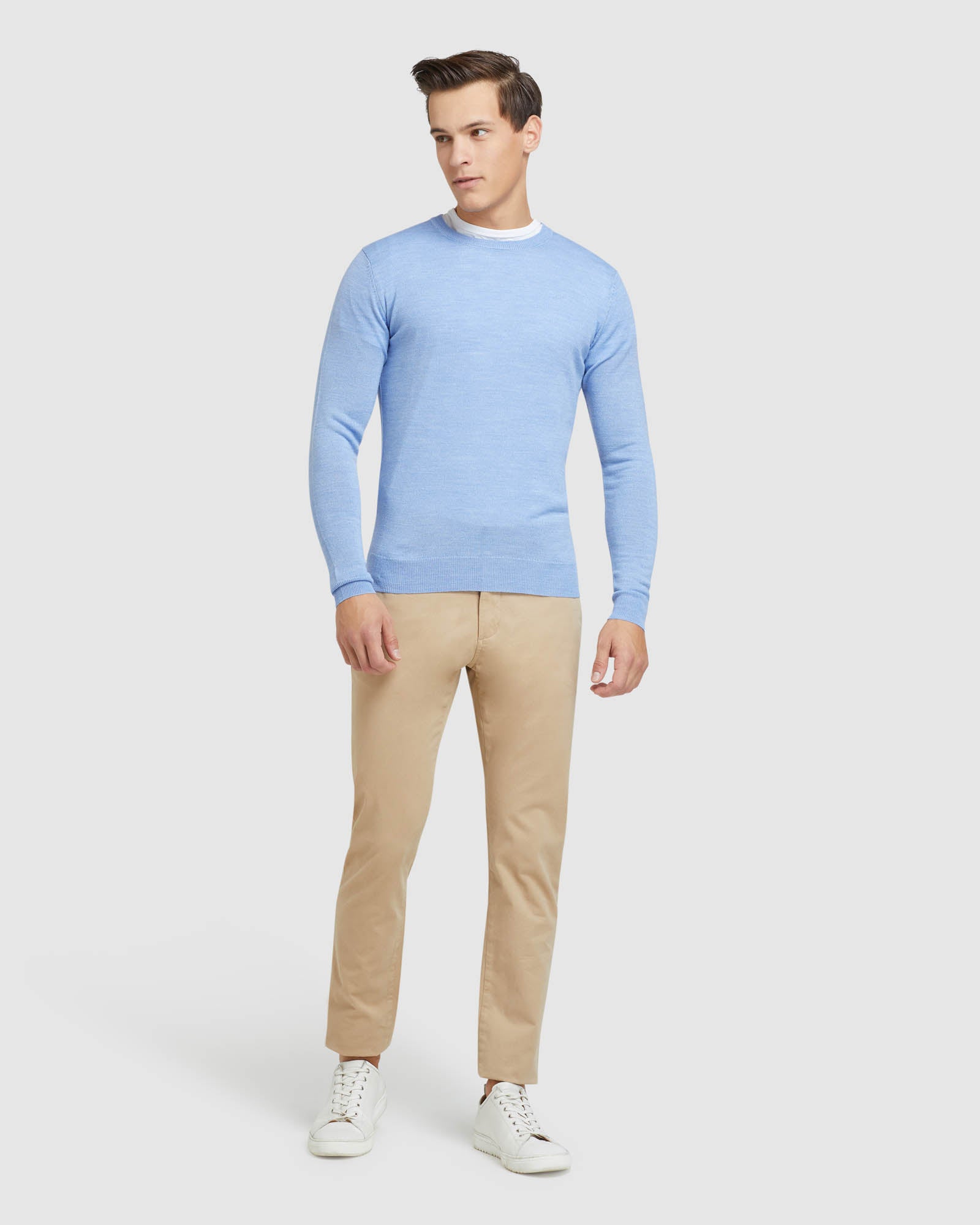 CREW NECK MERINO BLEND PULLOVER