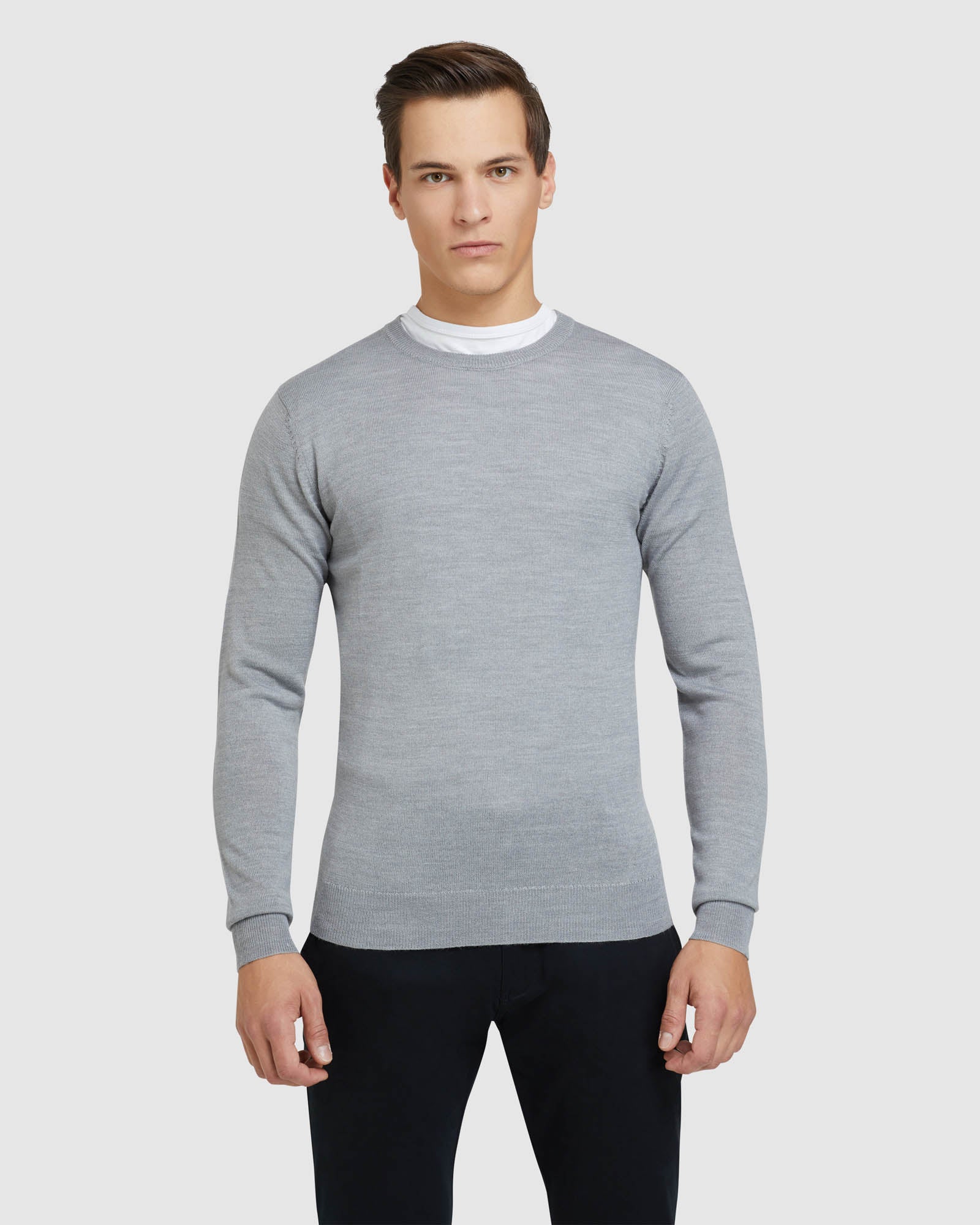 CREW NECK MERINO BLEND PULLOVER