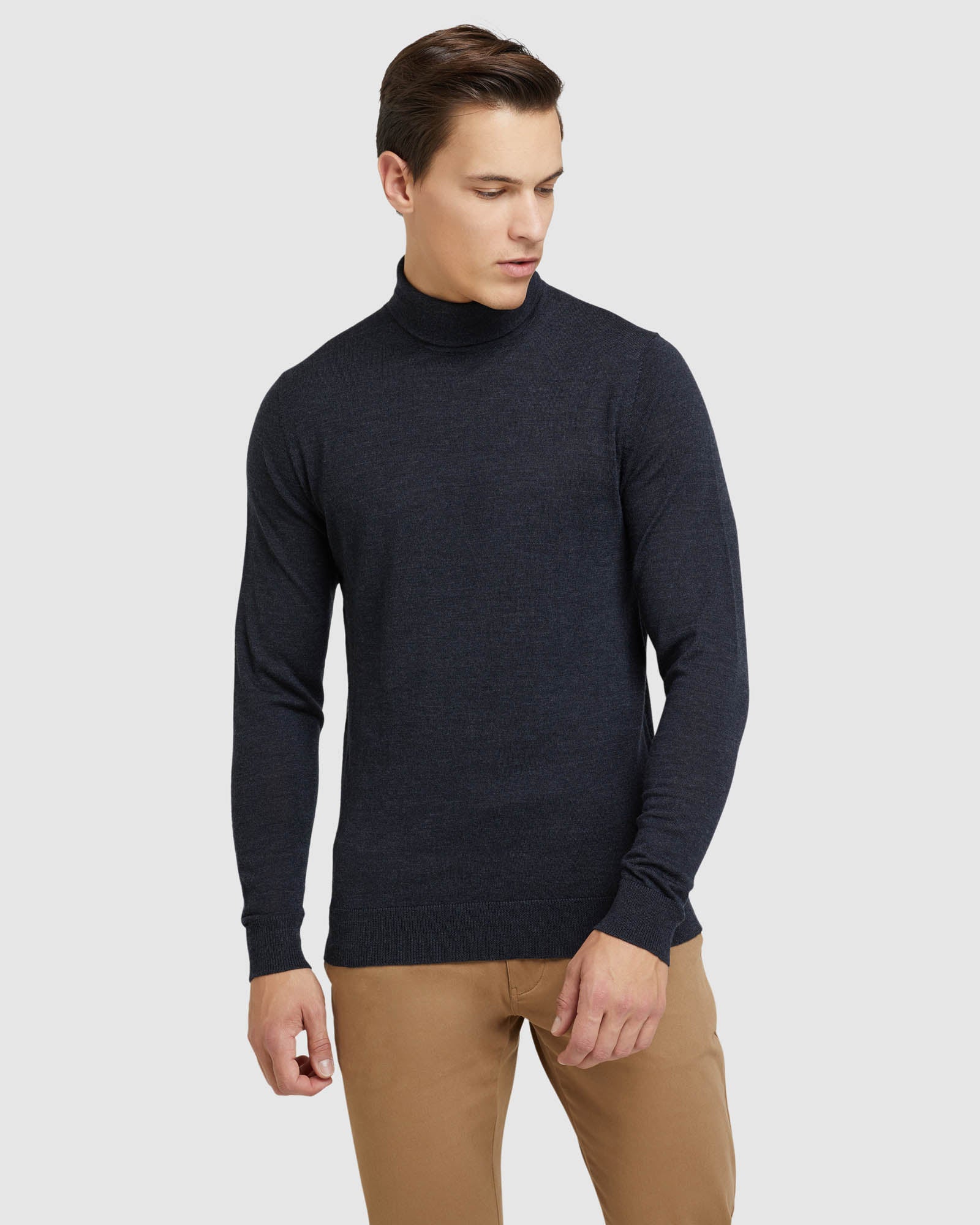 AARON TURTLE NECK PURE WOOL KNIT