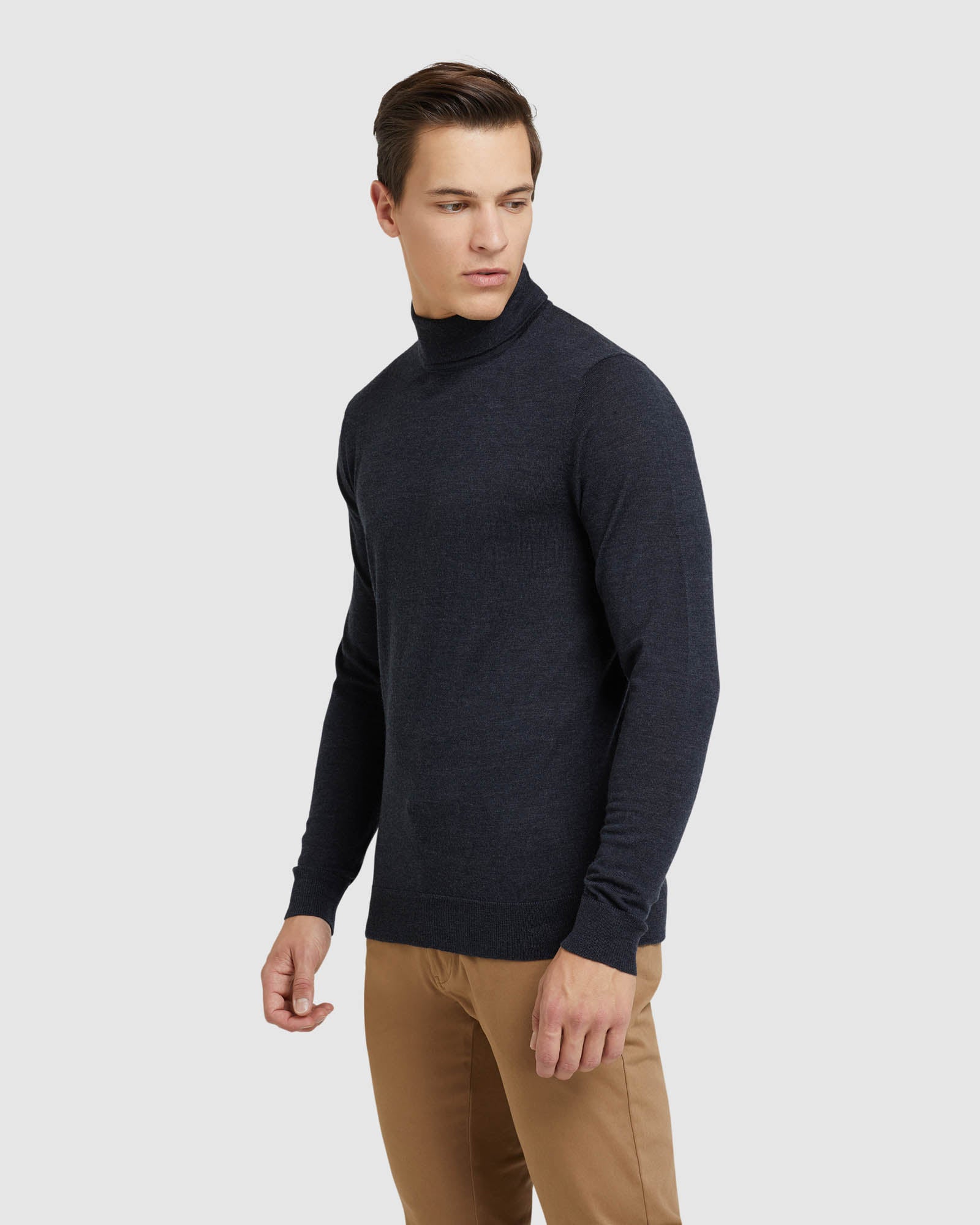 AARON TURTLE NECK PURE WOOL KNIT