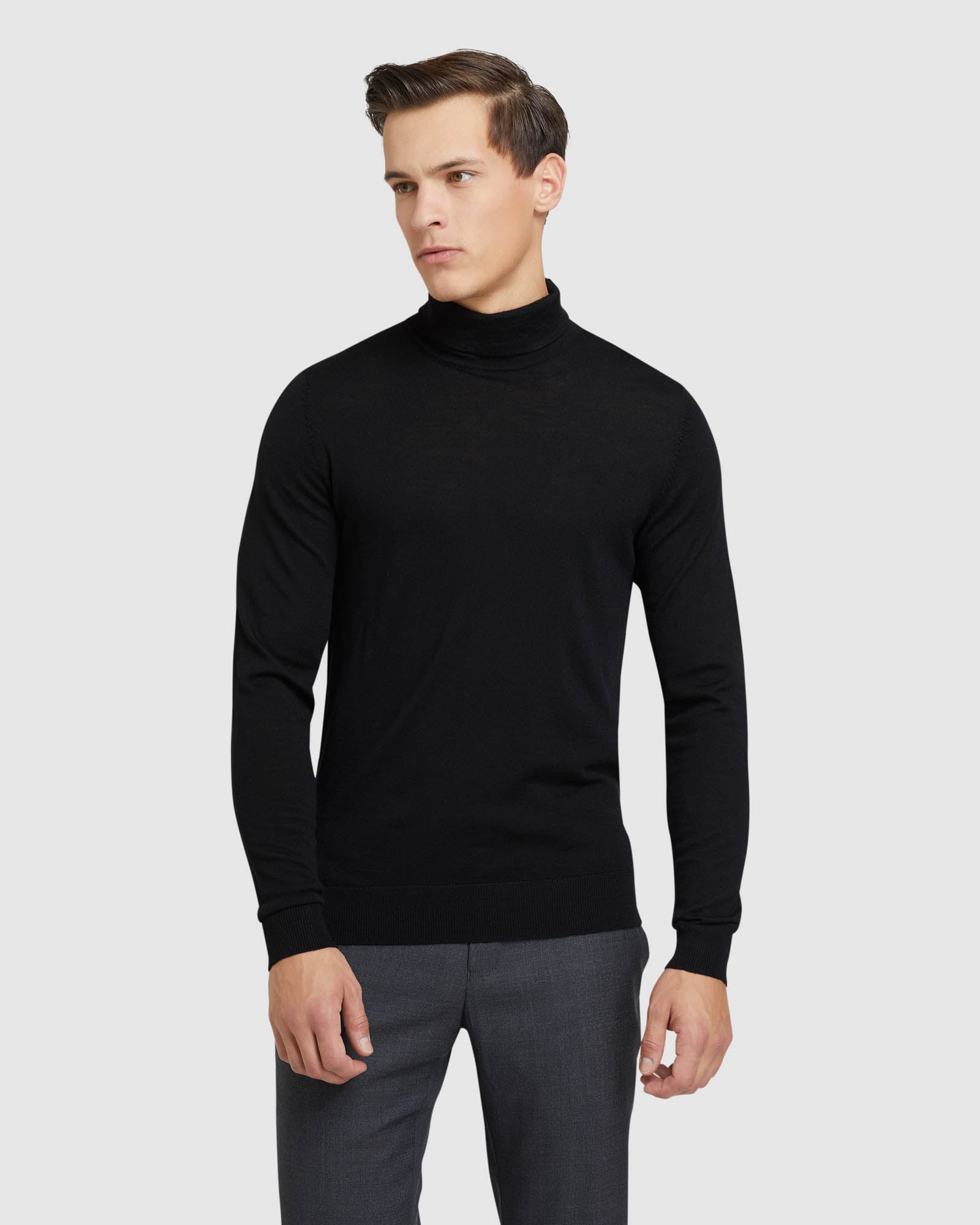 AARON TURTLE NECK PURE WOOL KNIT