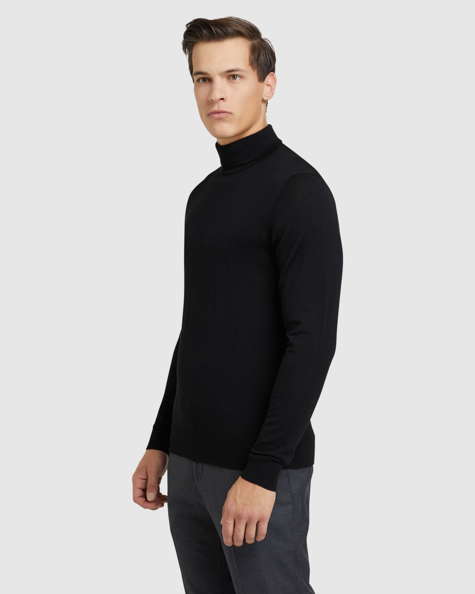 AARON TURTLE NECK PURE WOOL KNIT