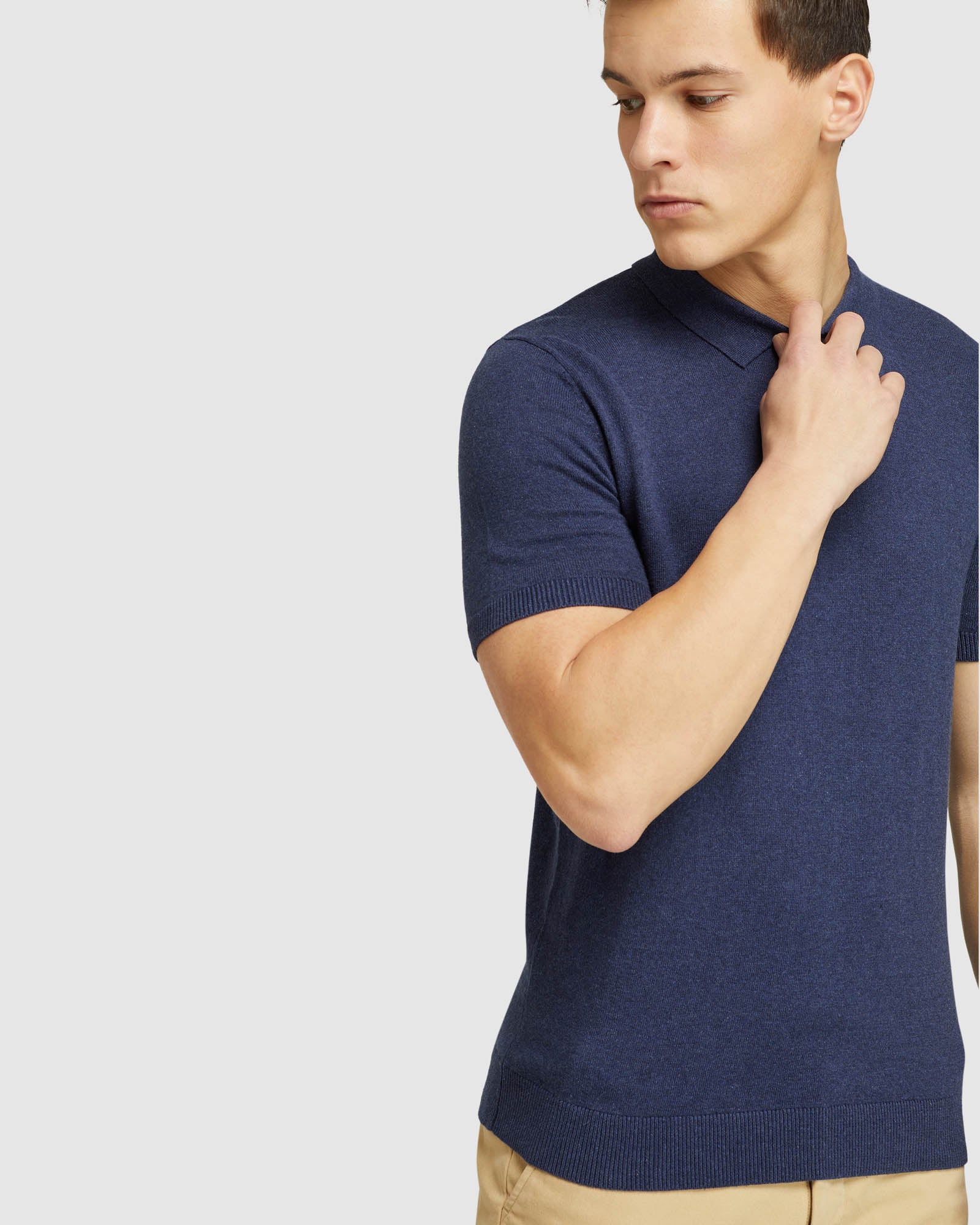 REISS SHORT SLEEVE KNITTED POLO