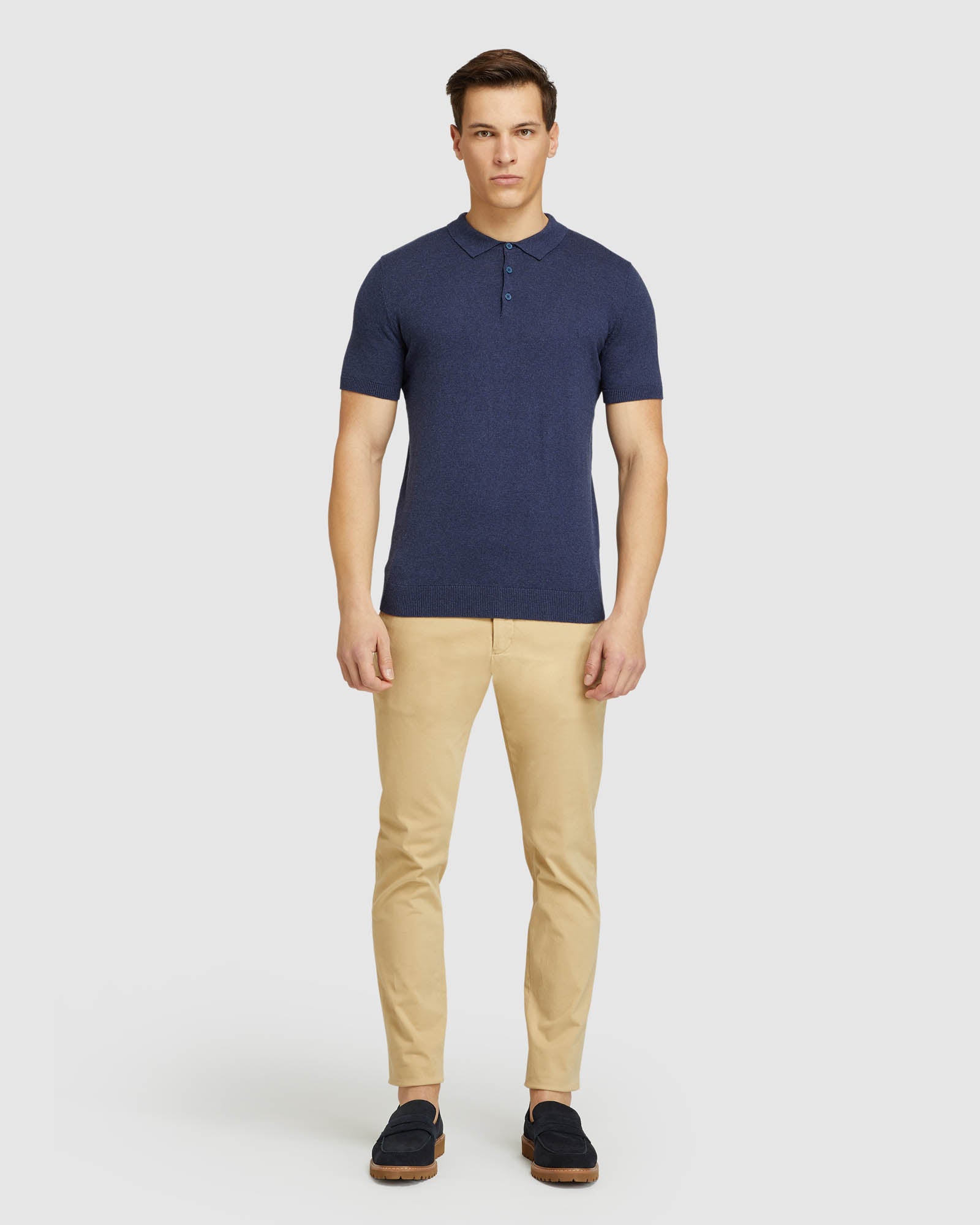 REISS SHORT SLEEVE KNITTED POLO