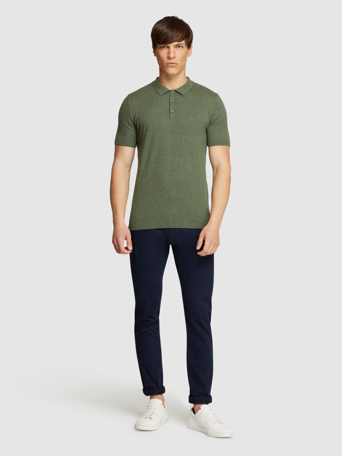 REISS SHORT SLEEVE KNITTED POLO