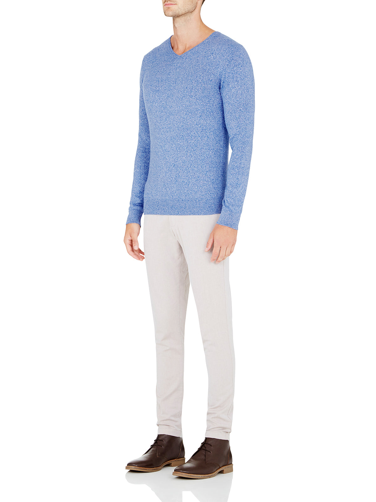 COTTON V-NECK KNIT