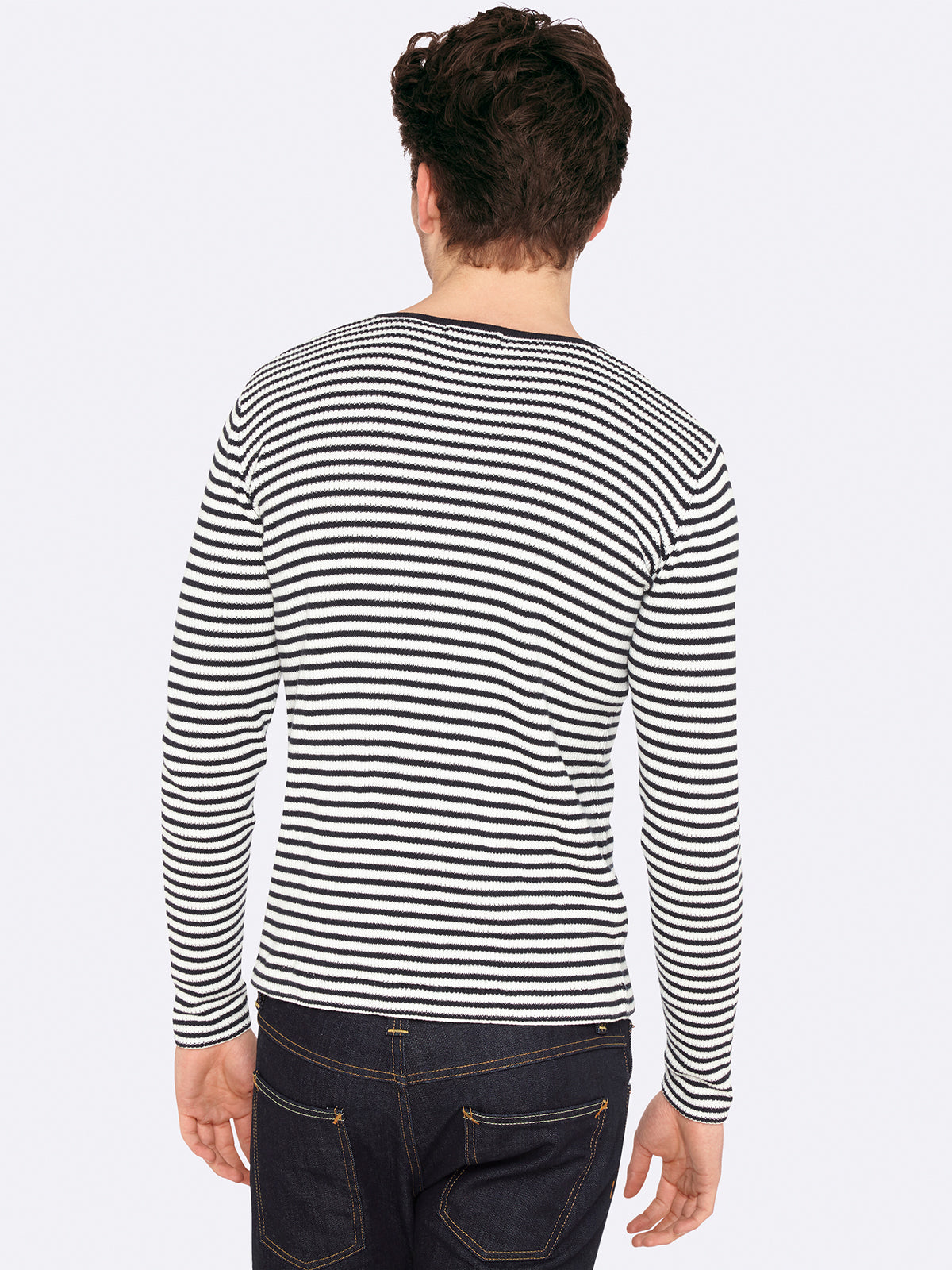 HUGO STRIPED KNIT PULLOVER