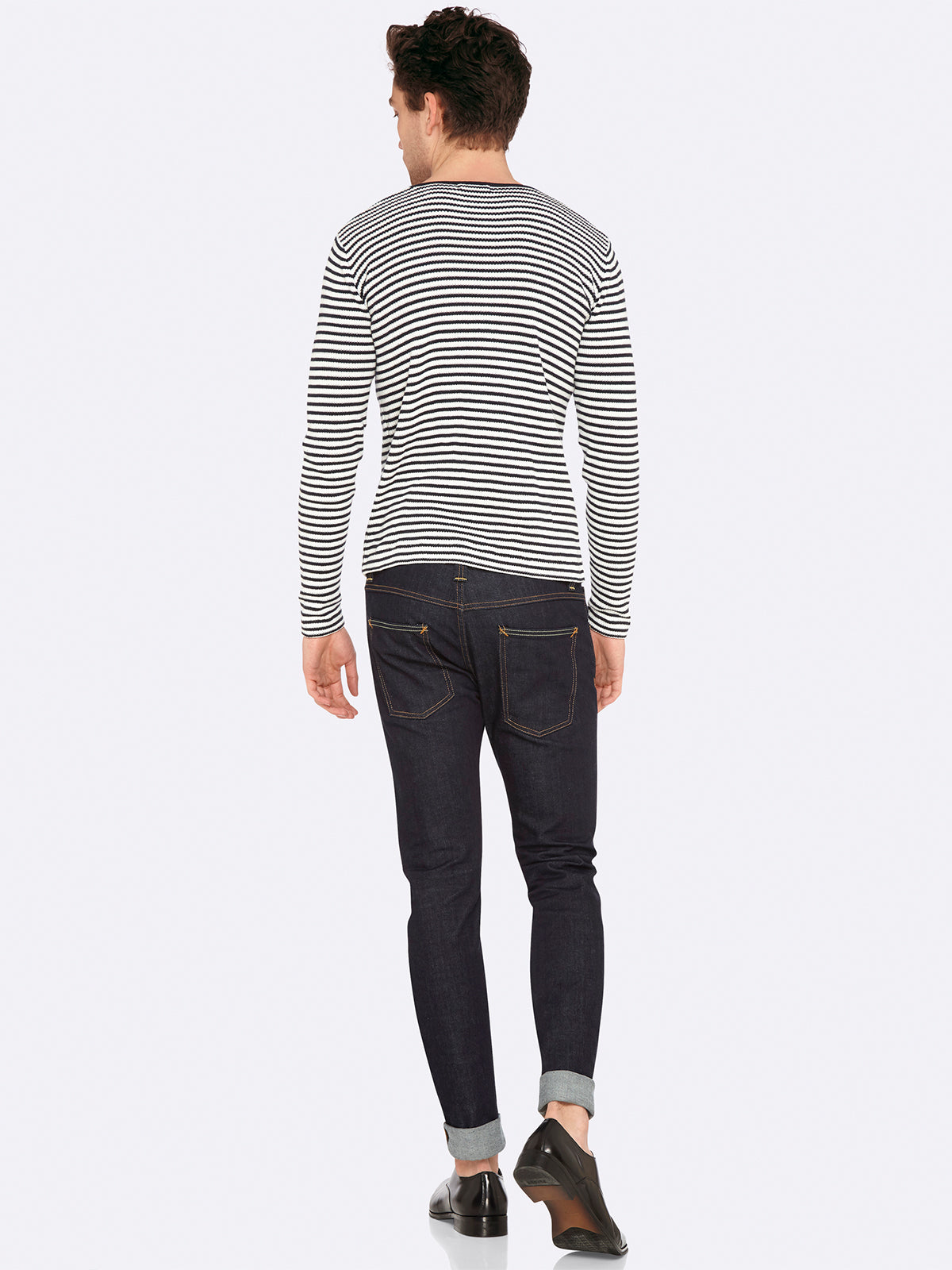 HUGO STRIPED KNIT PULLOVER