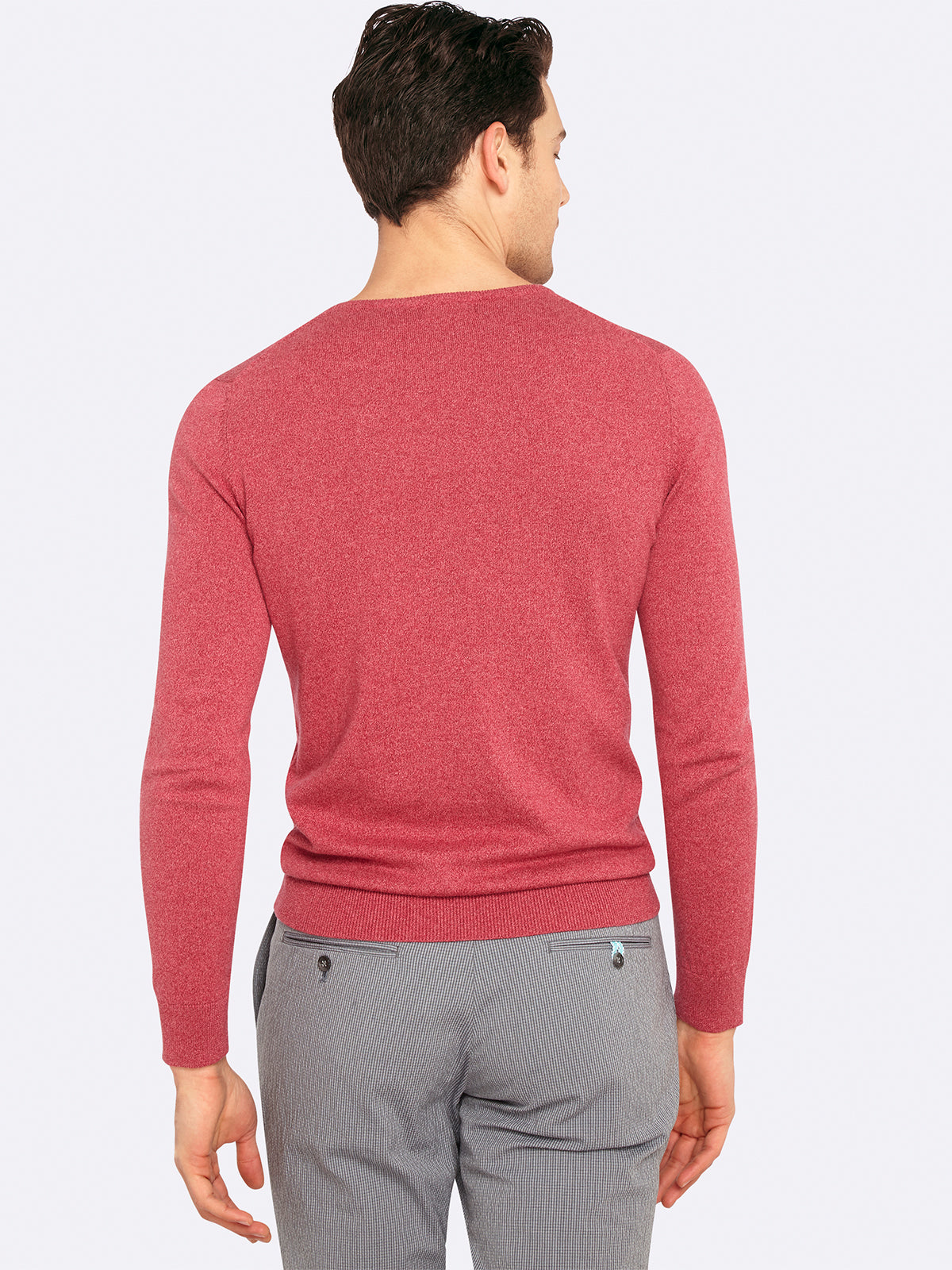 BASIC COTTON V-NECK PULLOVER