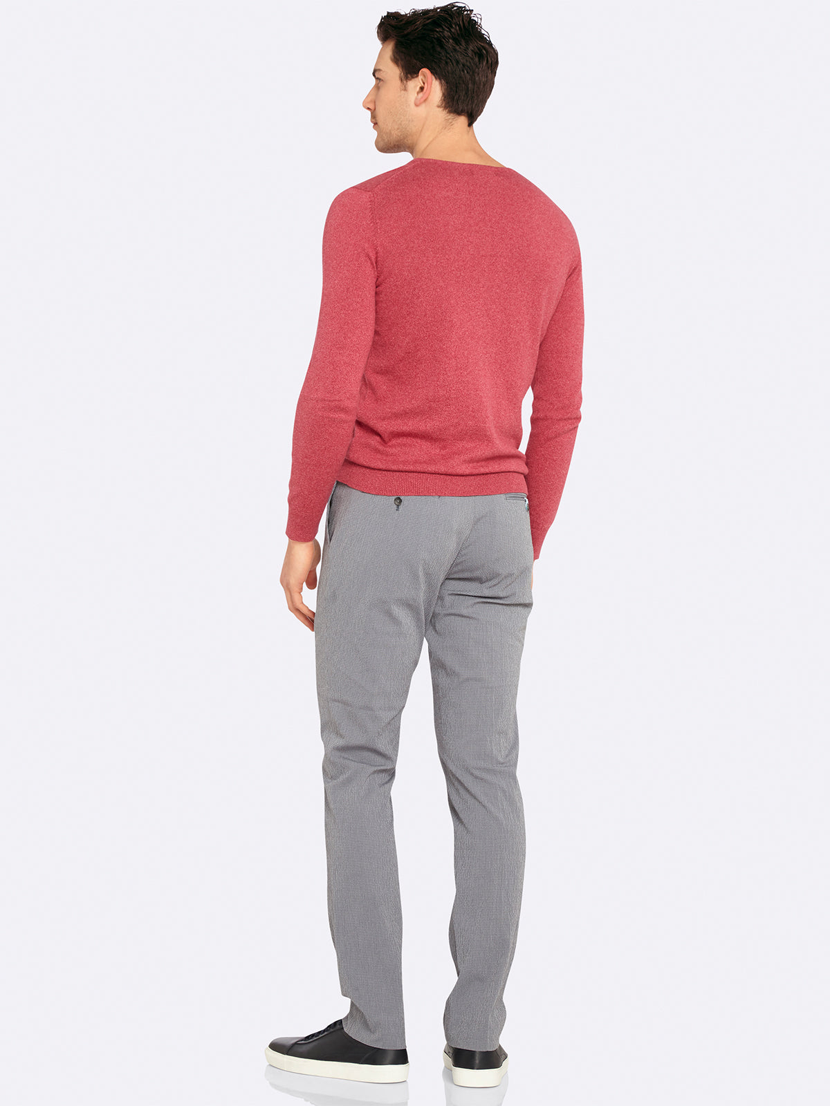 BASIC COTTON V-NECK PULLOVER