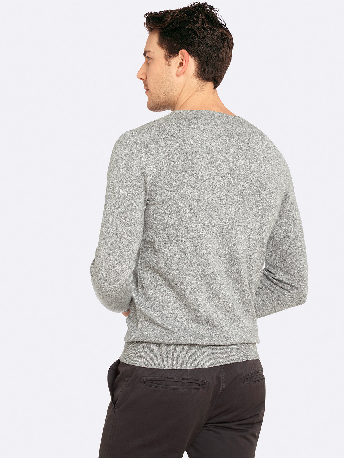 BASIC COTTON V-NECK PULLOVER