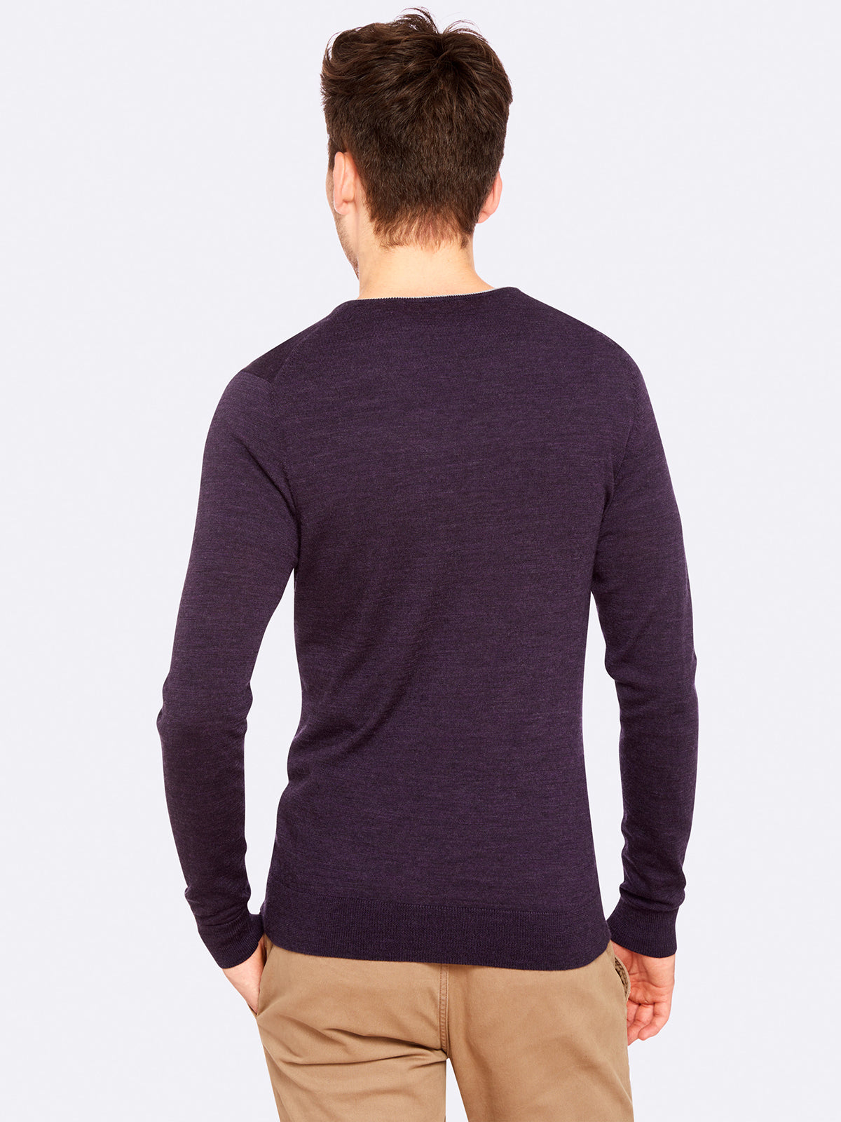 PERRY V-NECK TIPPING PULLOVER